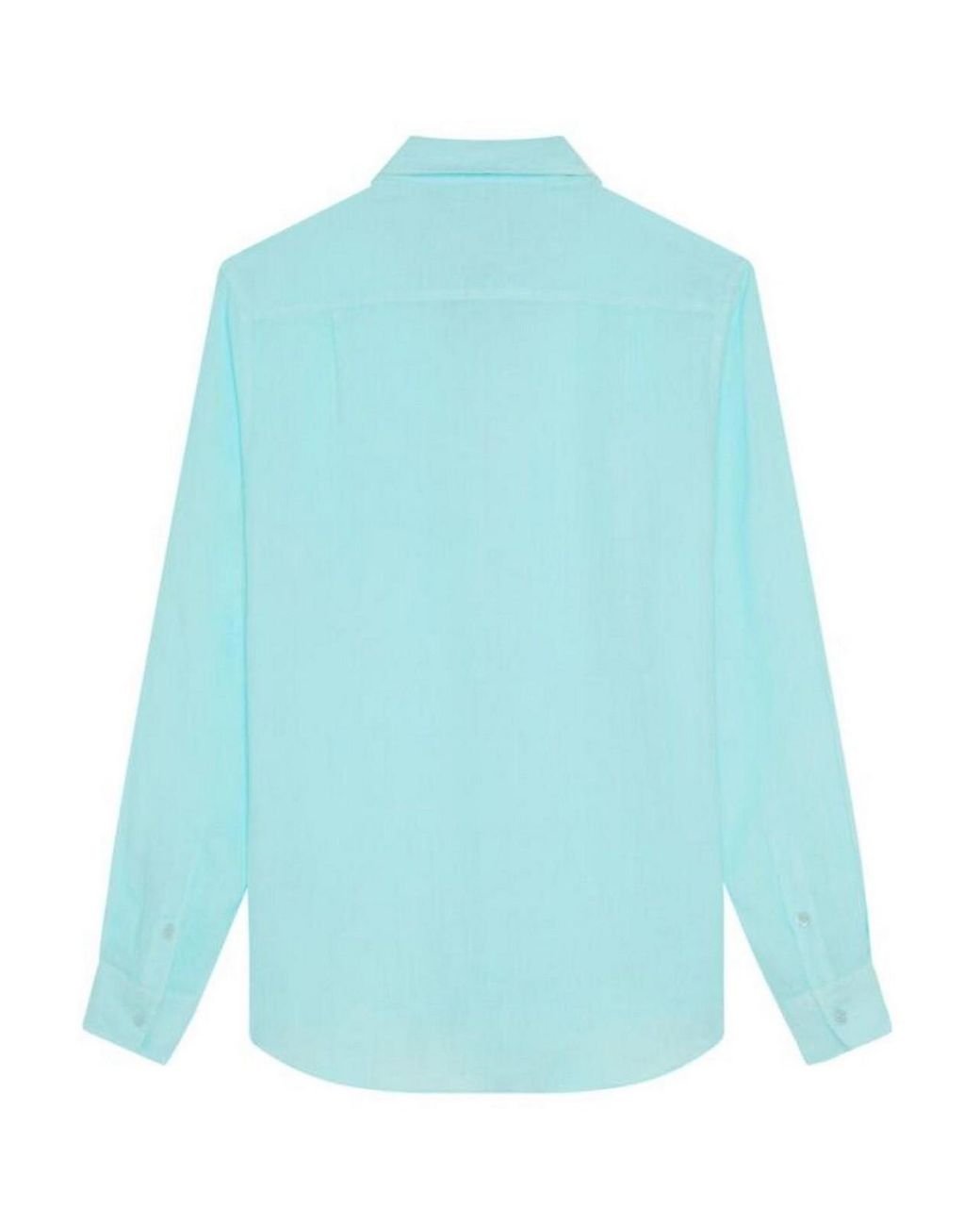 Vilebrequin Blue Linen Shirt Solid for men