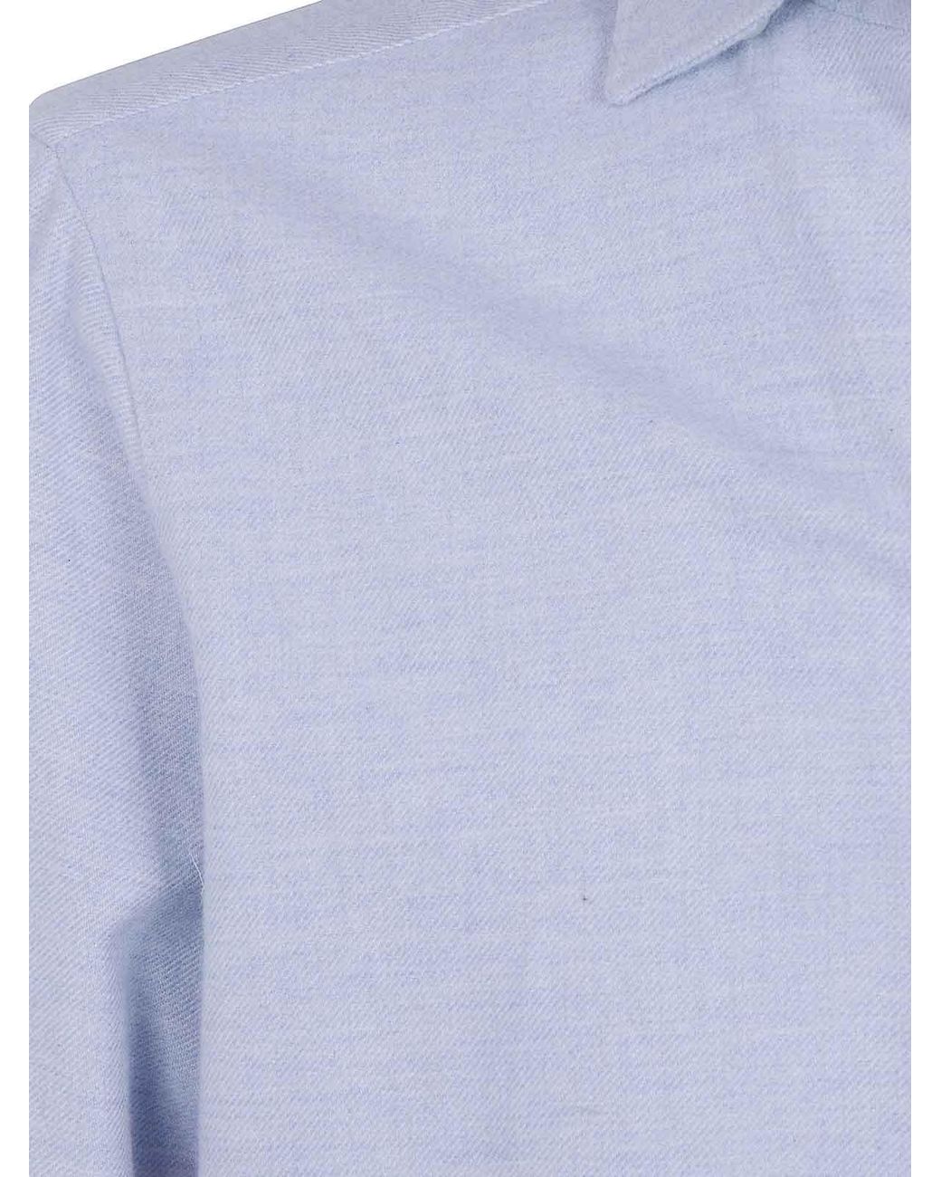 Barba Napoli Blue Classic Shirt for men