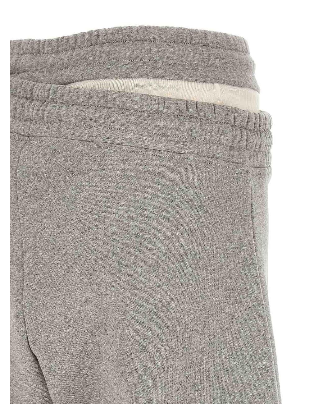 The Attico Gray Asymmetrical Double Waist Trousers