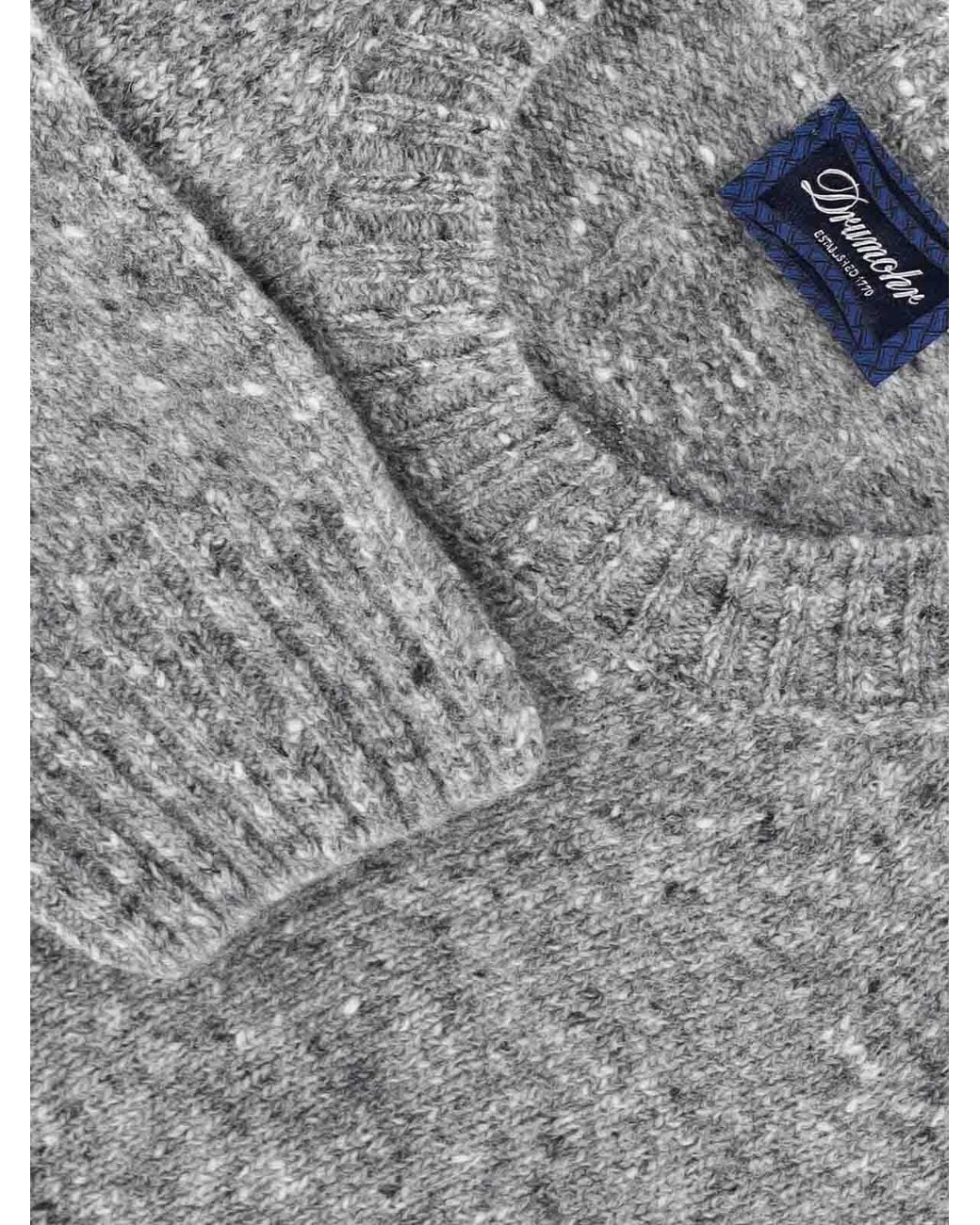 Drumohr Gray Wool And Cashmere Sweater for men