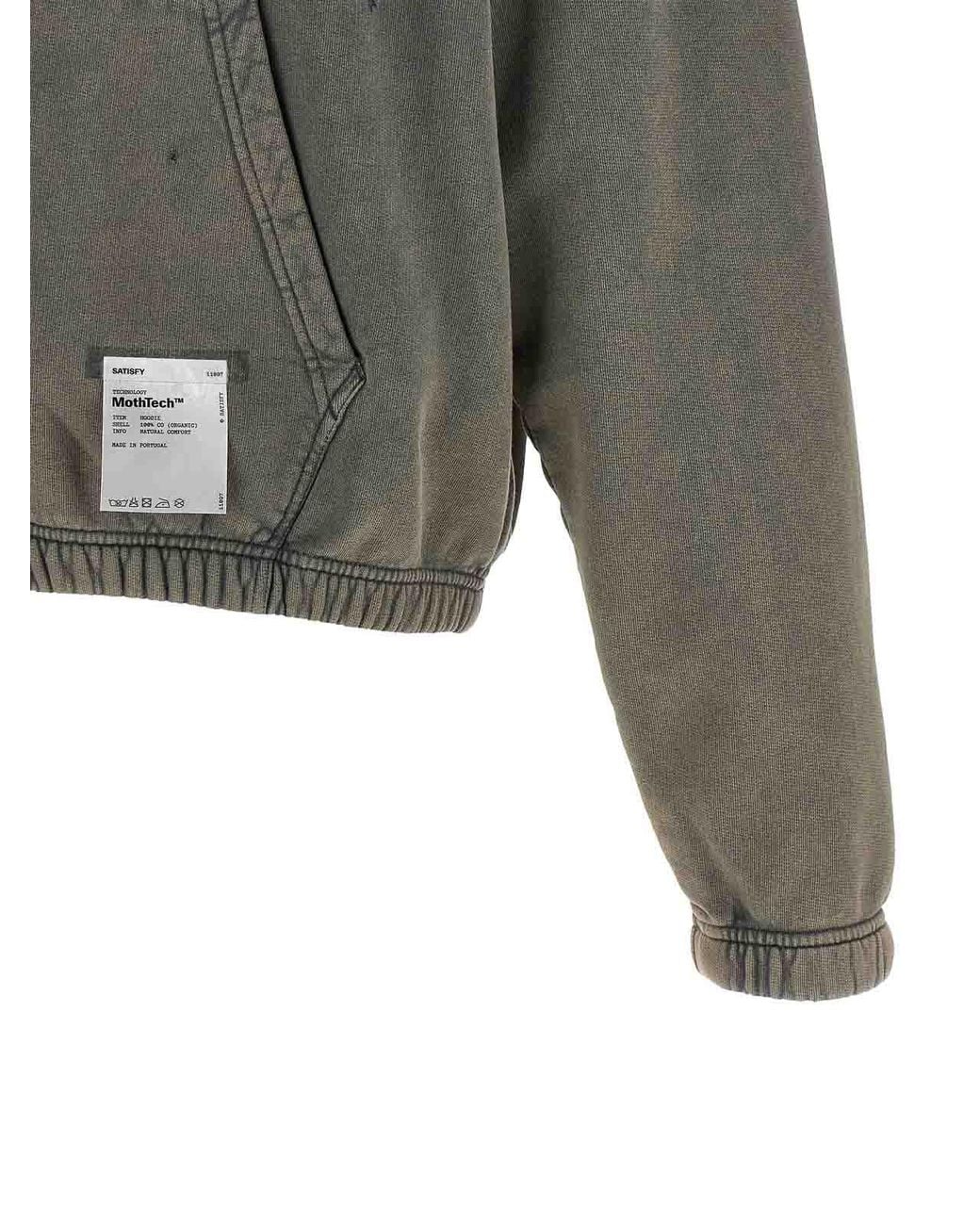 Satisfy Gray Mothtech Hoodie for men