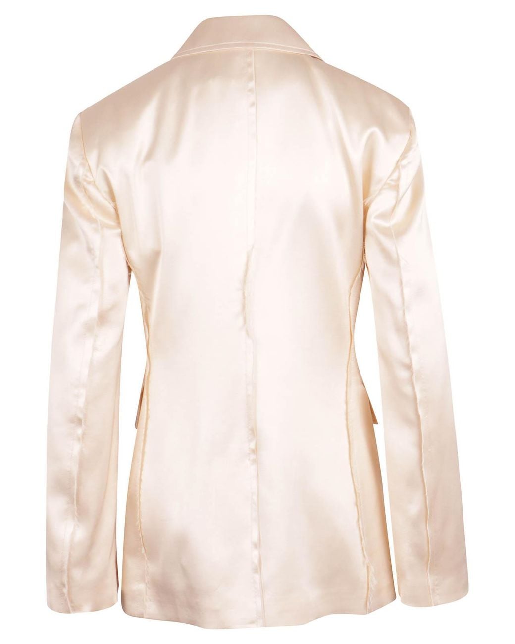 The Attico Natural Structured Satin Jacket