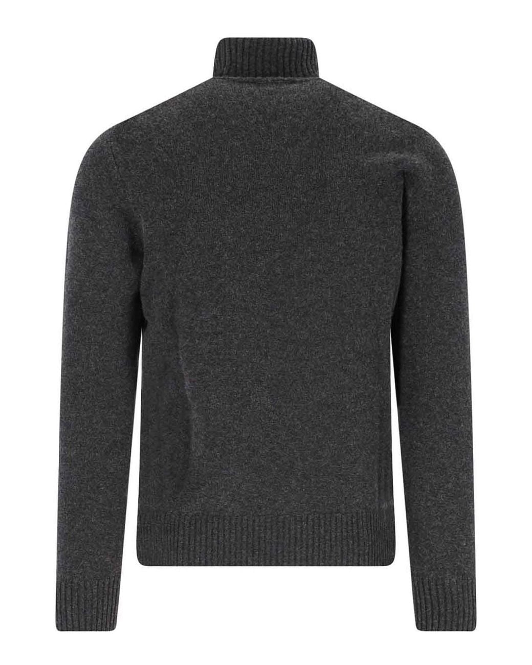 Drumohr Black High Neck Sweater for men
