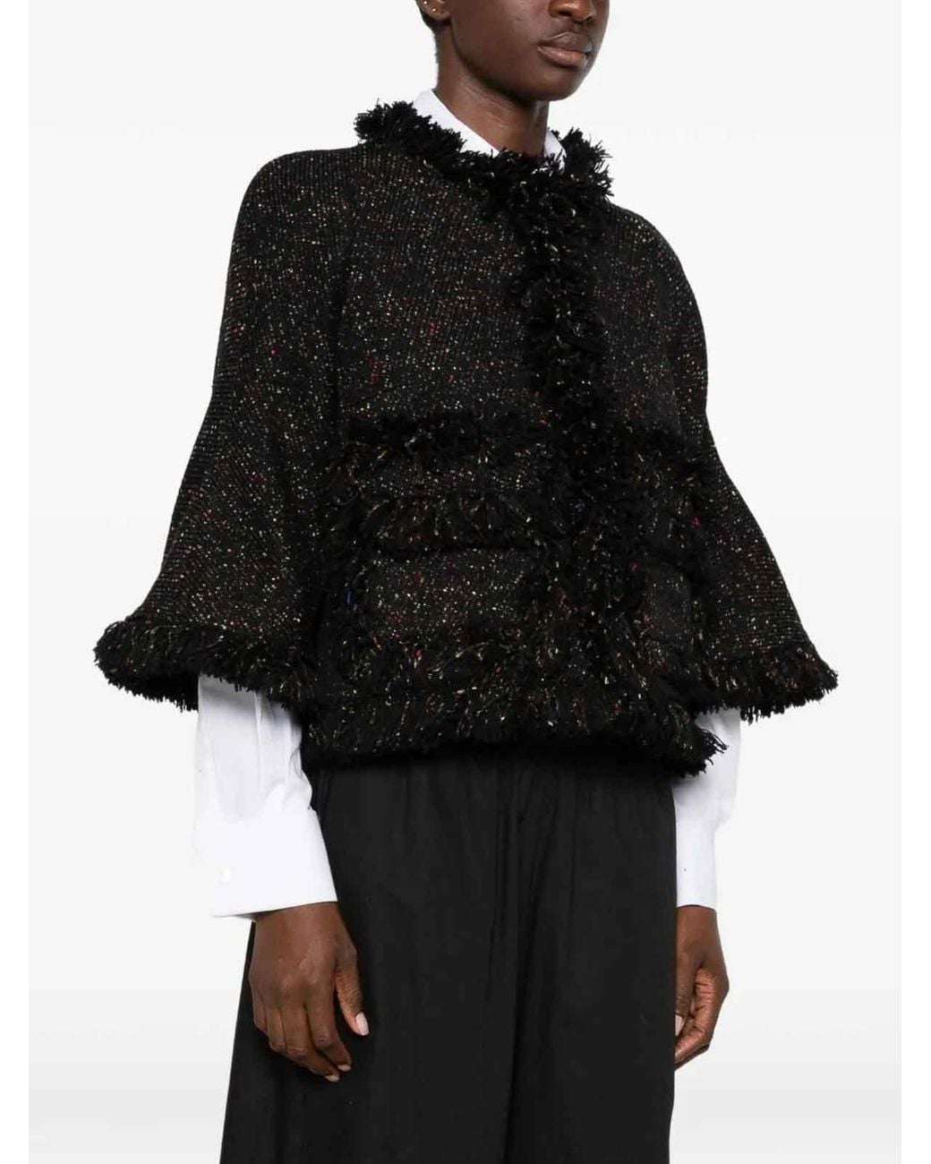 Sacai Black Nep Tweed Jacket