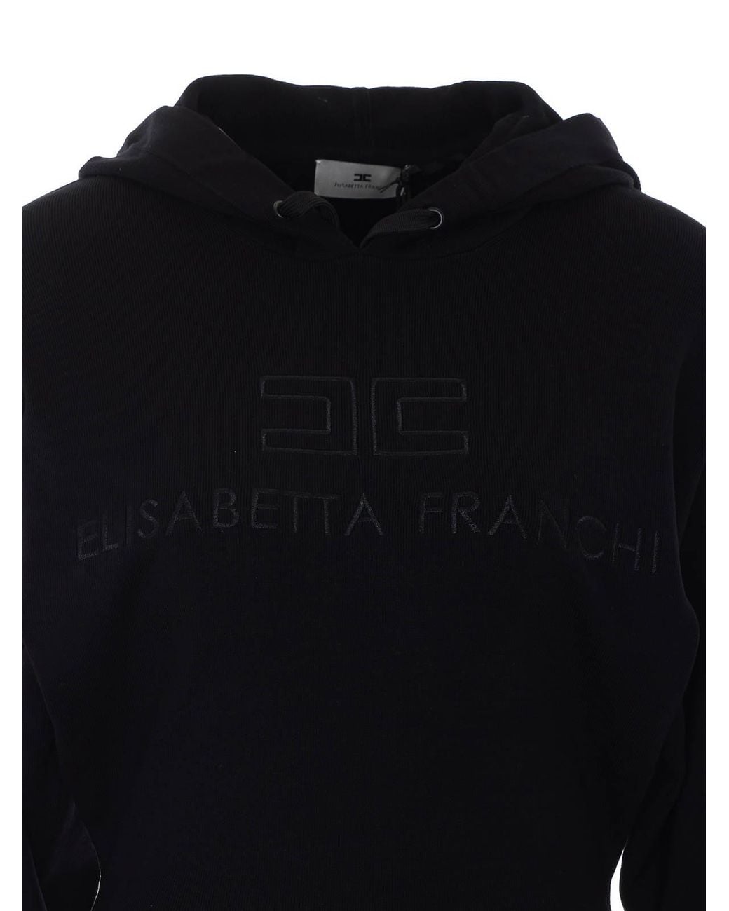 Elisabetta Franchi Blue Logo Sweatshirt Body