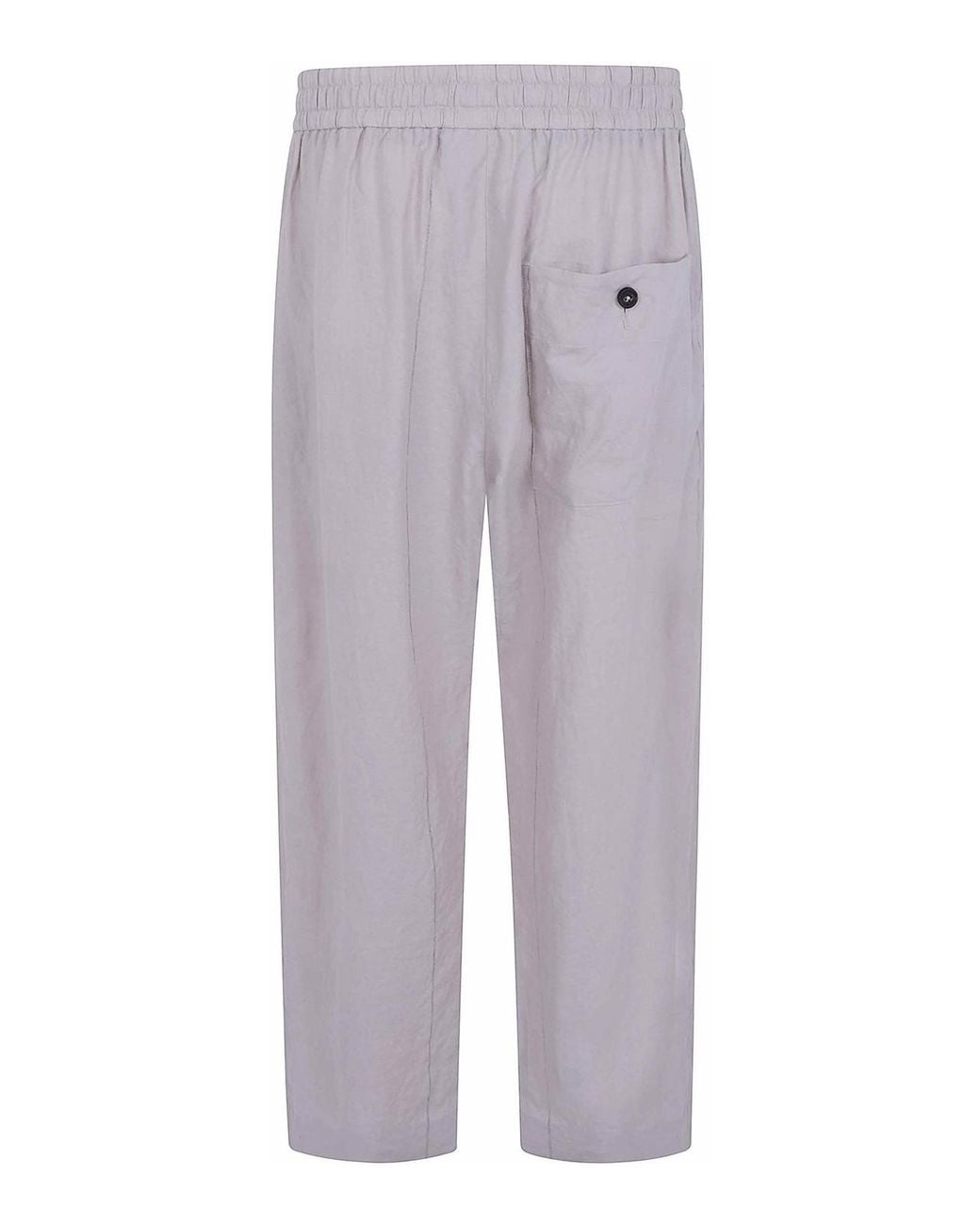 Ziggy Chen Gray Thin Stripe Drawstring Trousers for men