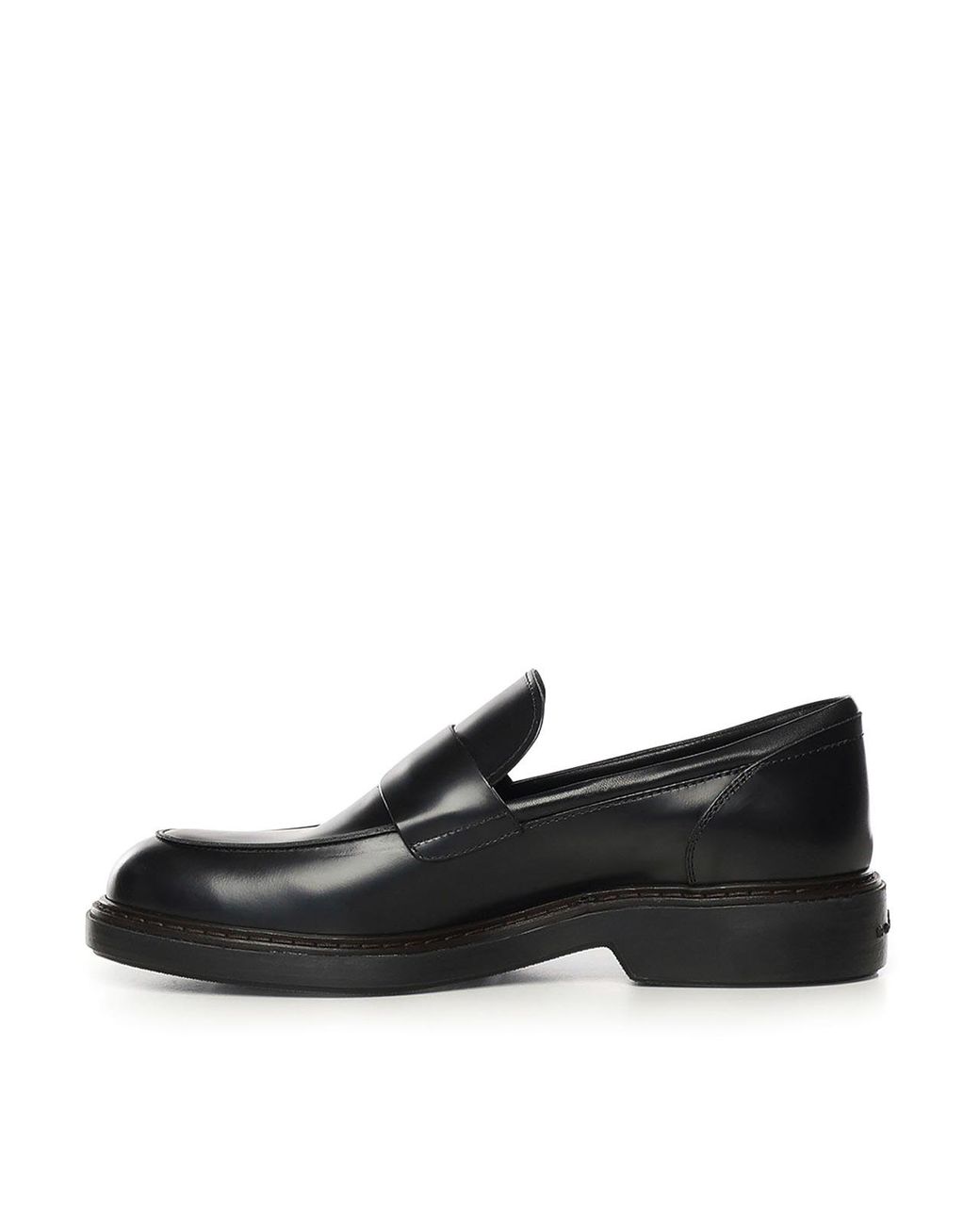 Hogan Black H704 Leather Loafers for men