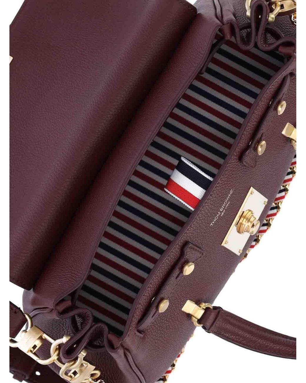 Thom Browne Purple Bolton Small Bag