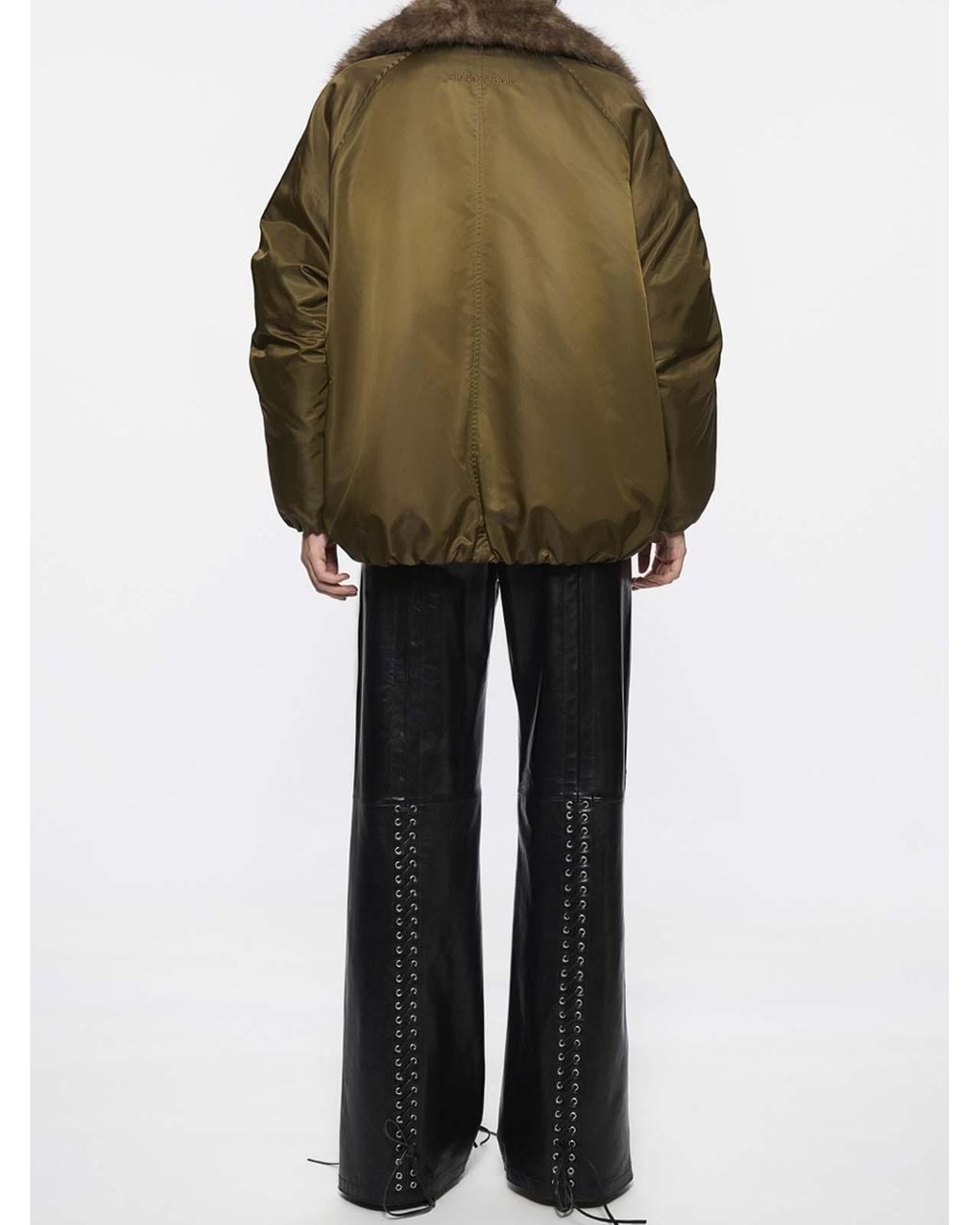 Stand Studio Green Thilda Glossy Nylon Jacket