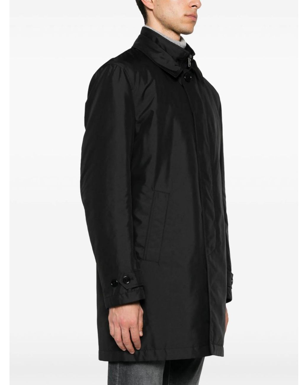 Fay Black Trench for men