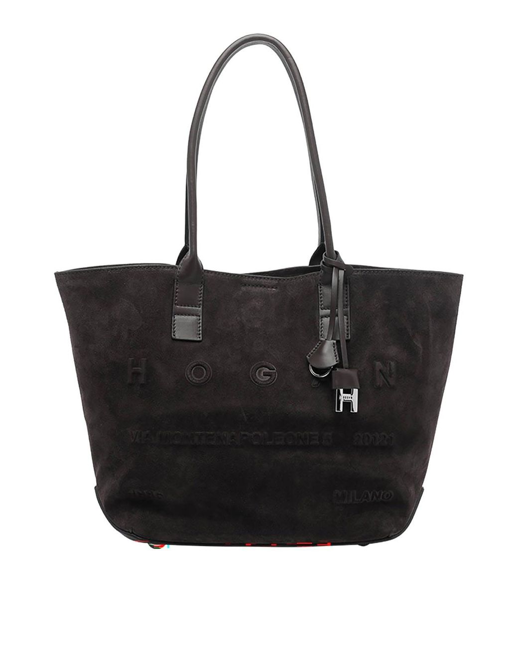 Hogan Black Small Address Shopping Bag