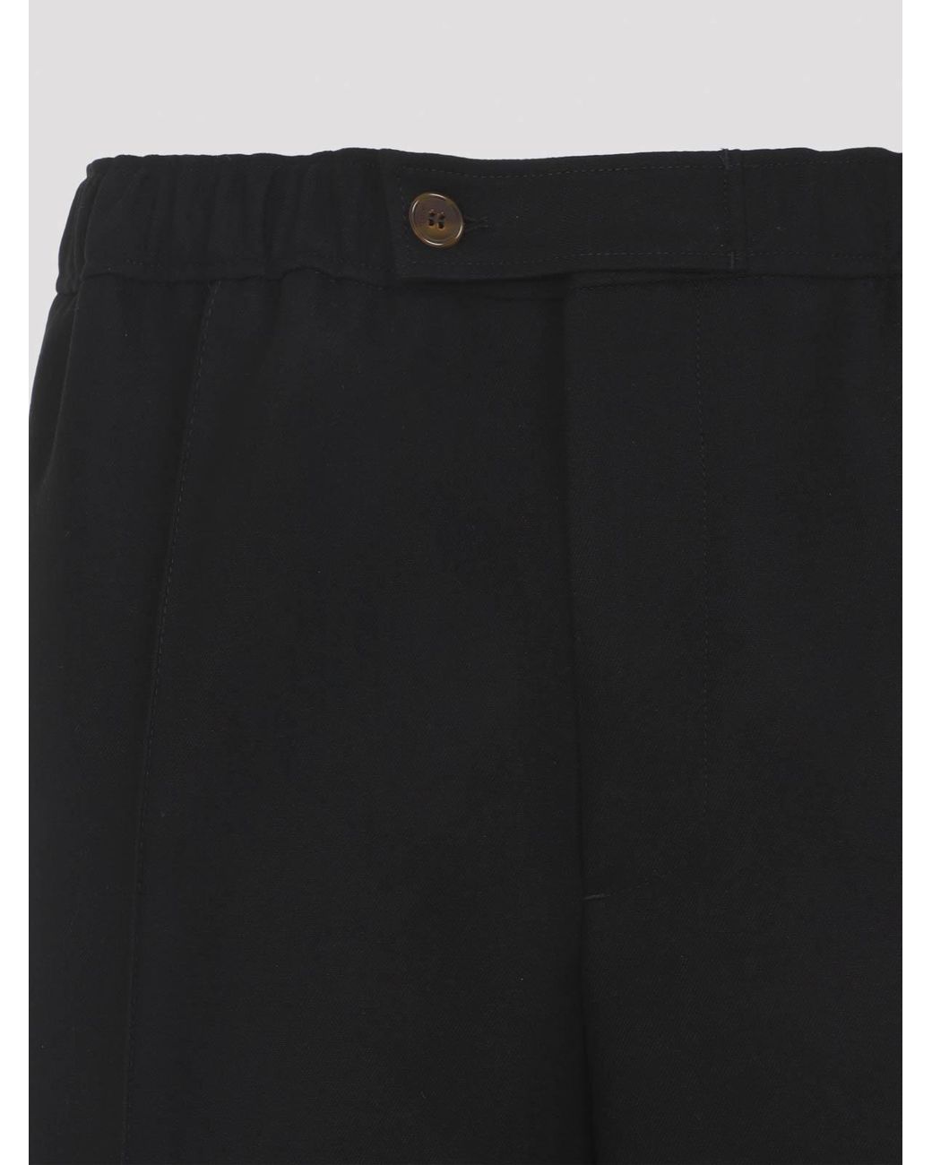 Lanvin Black Virgin Wool Track Pants for men
