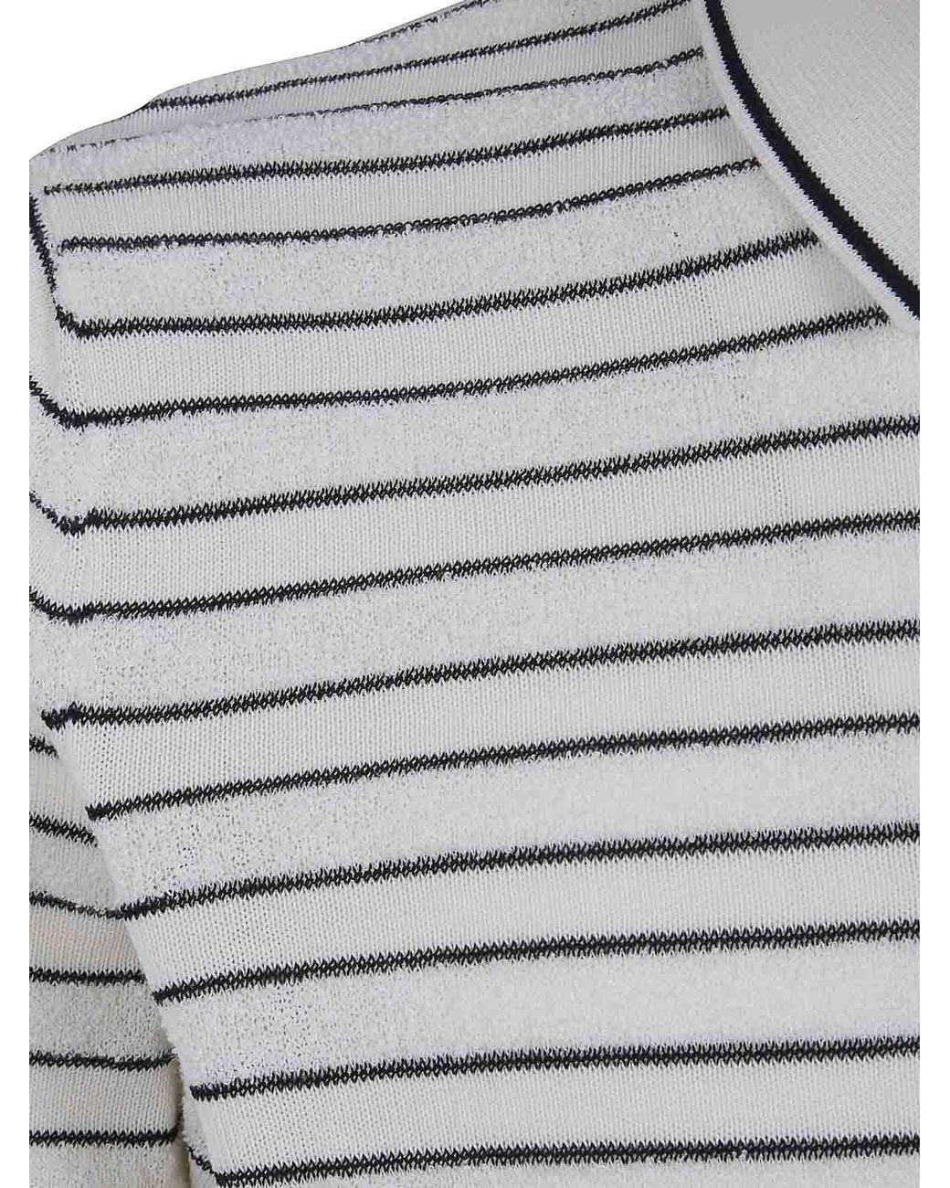 Nuur Gray Striped Short Sleeved Polo Neck T-Shirt for men