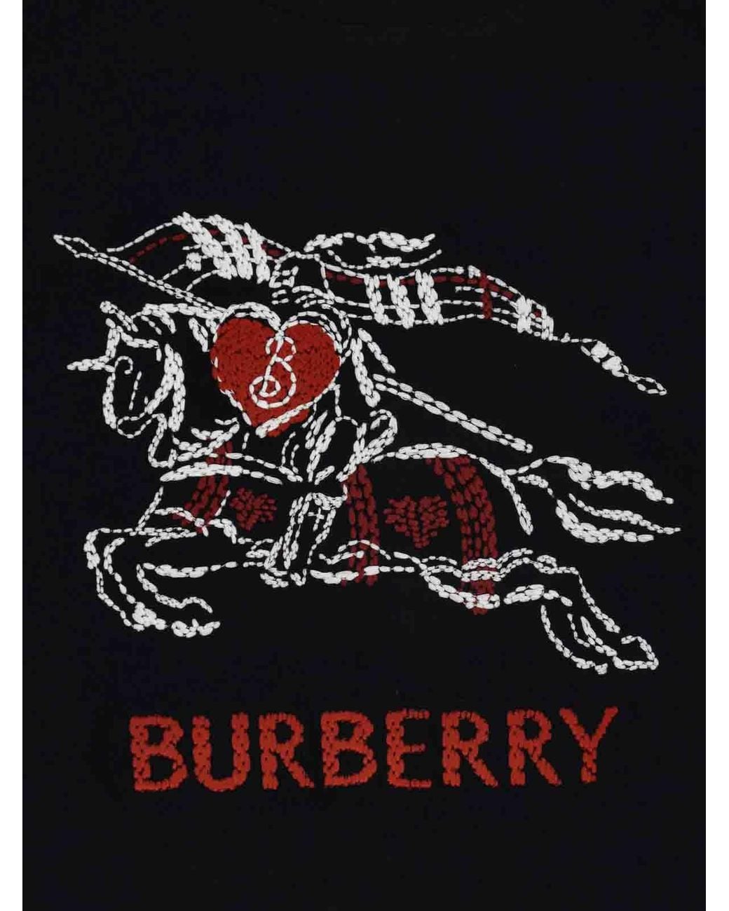 Burberry Black T-Shirt Logo for men