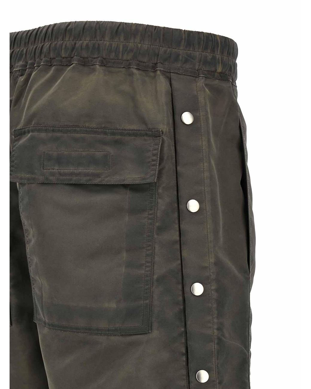 Rick Owens Gray Wide Pusher Satin Trousers for men