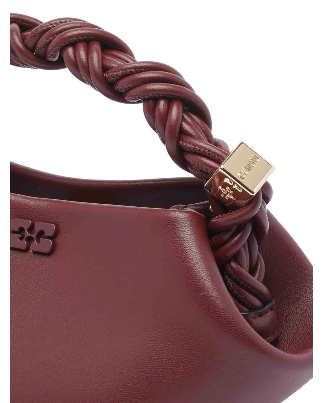 Ganni Purple Bordeaux Mini Bou Handbag