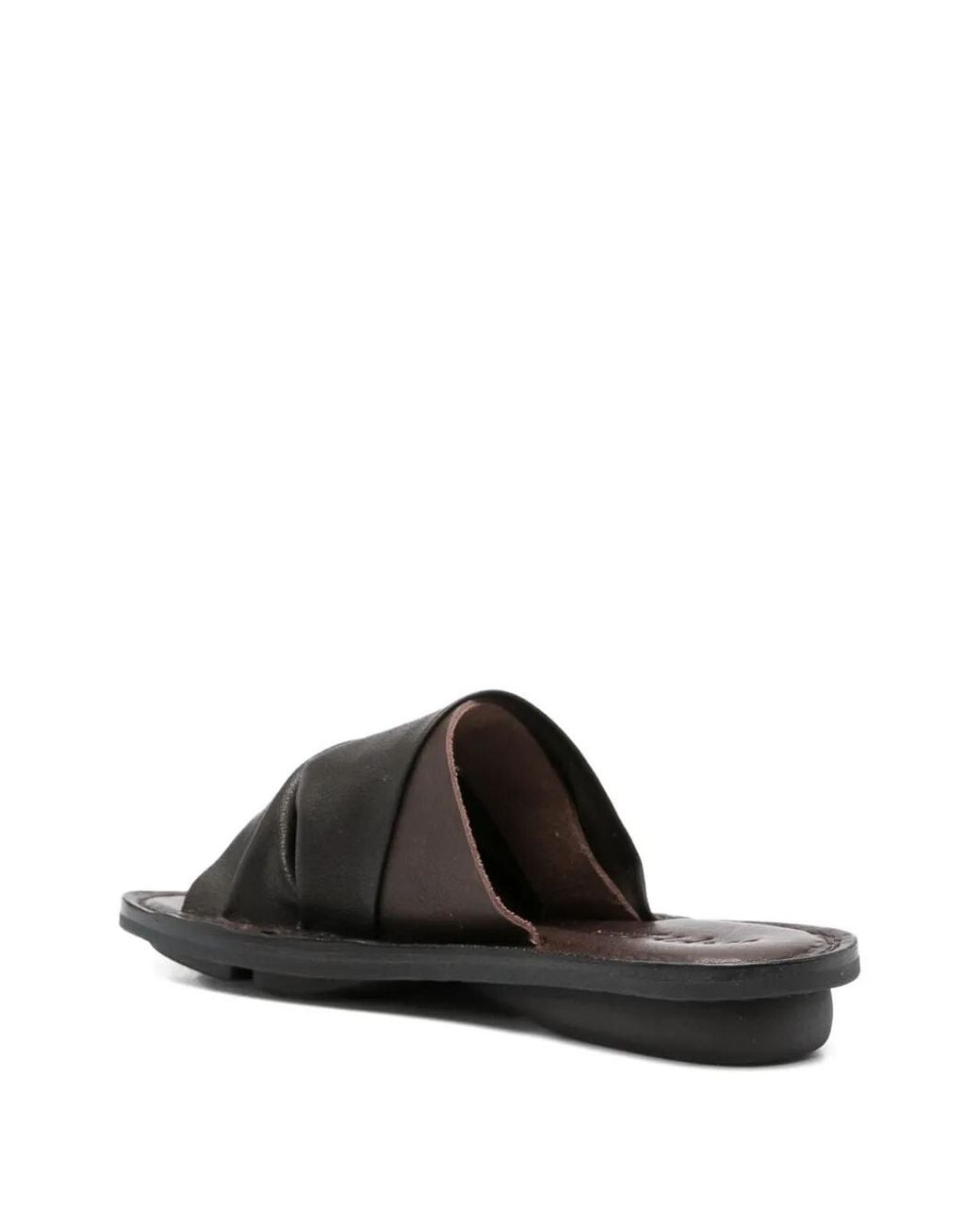 Trippen Black Drift Flat Sandals