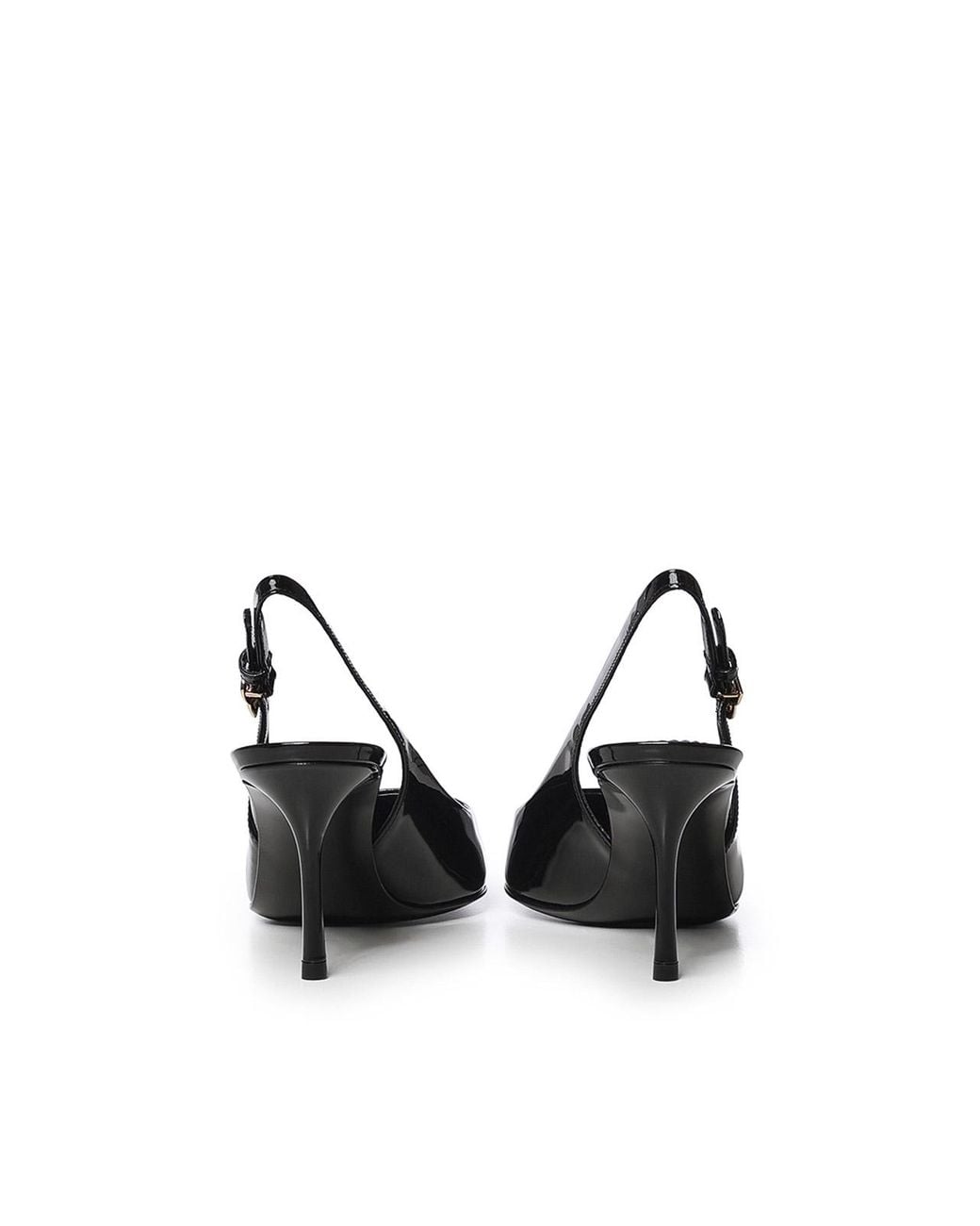 Dolce & Gabbana Black Patent Leather Slingbacks