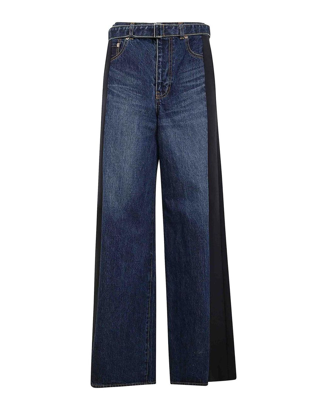Sacai Blue Denim X Suiting Pants