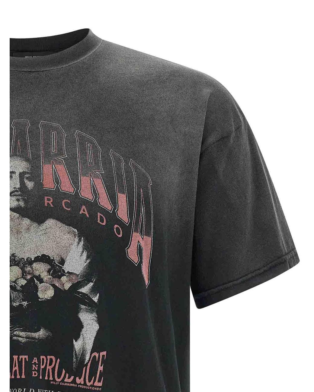 Willy Chavarria Black San Chachi Produce T-Shirt for men
