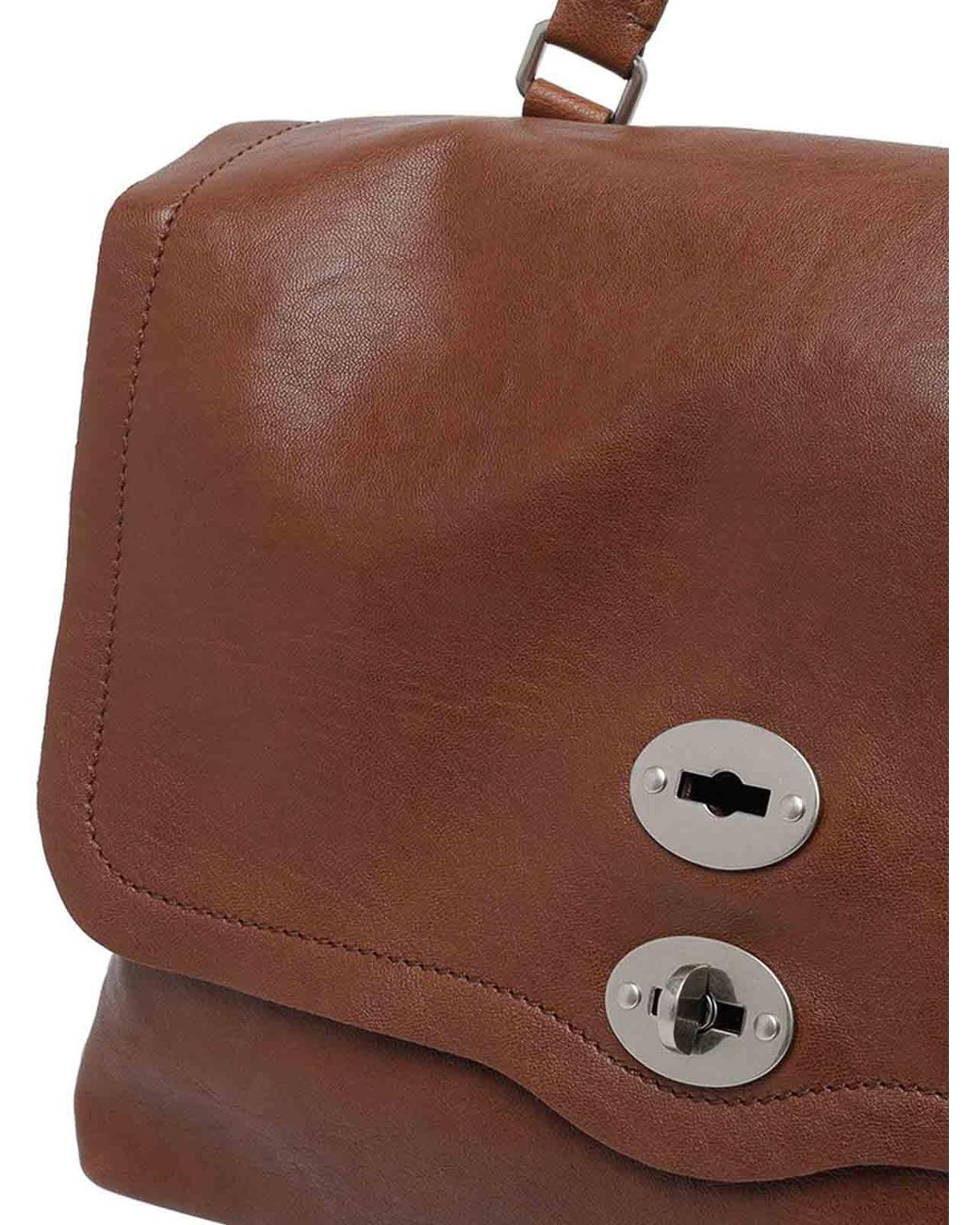 Zanellato Brown Medium Postina Tabacco Handbag