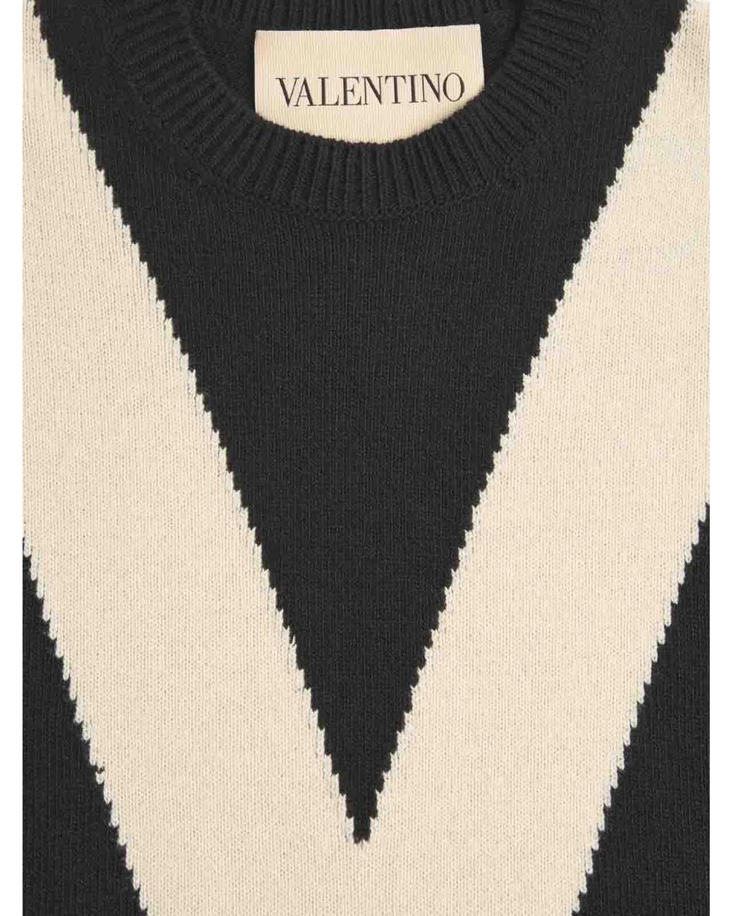 Valentino Garavani Black Wool Pullover for men