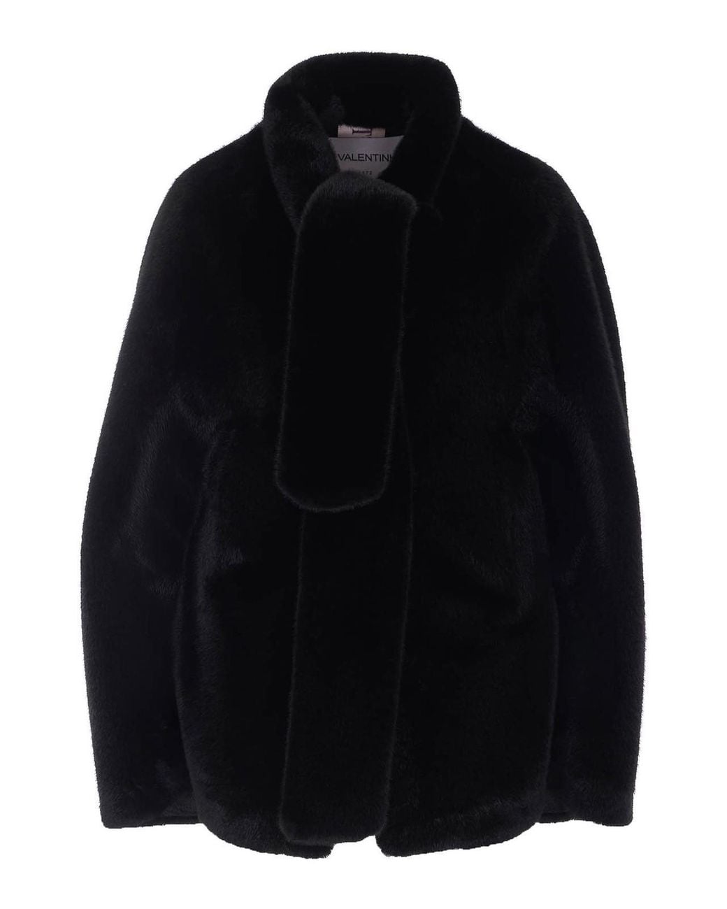 VALENTINI 1972 Black Faux Fur Jacket