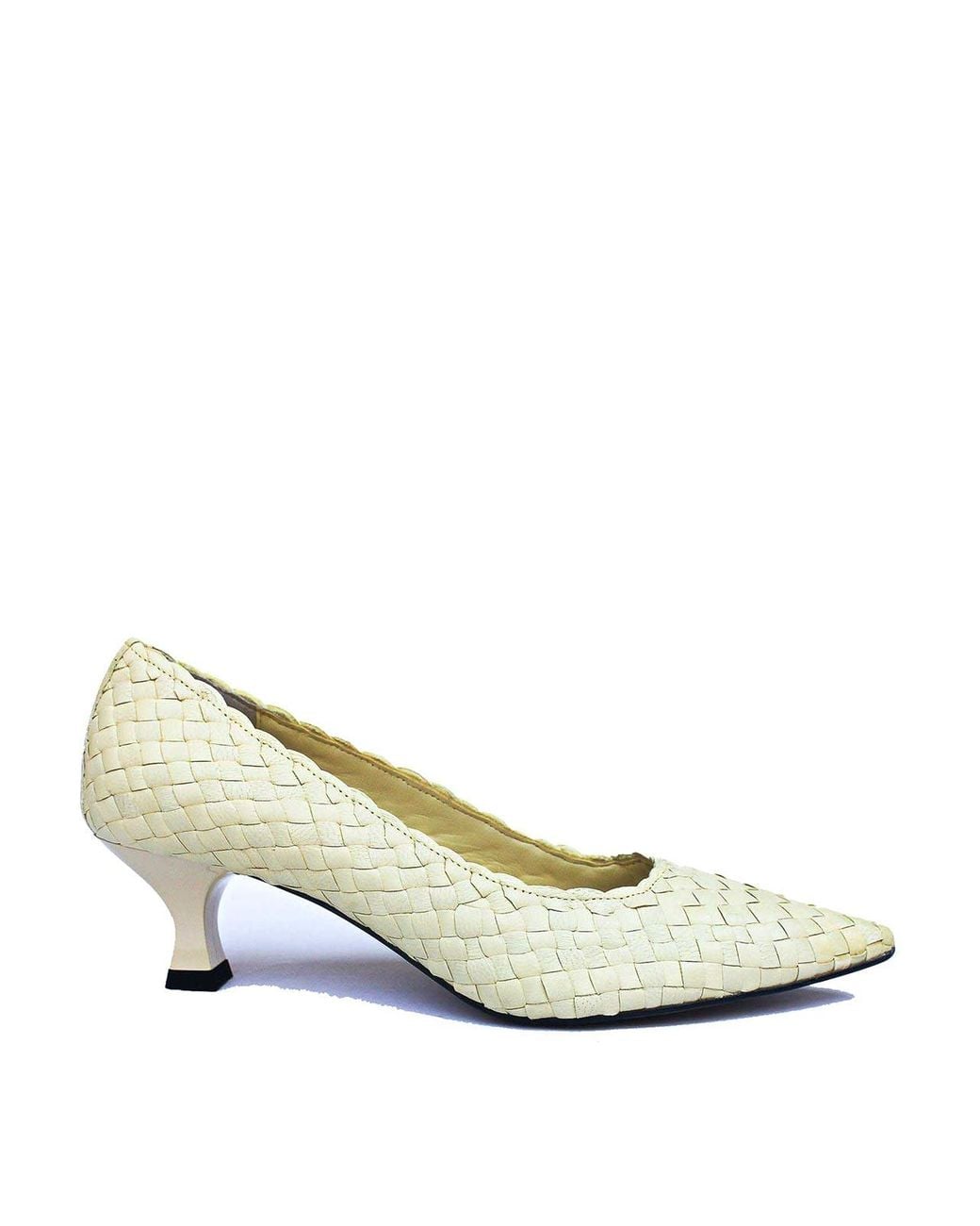 LA ROSE Metallic Carol Wooden Pumps