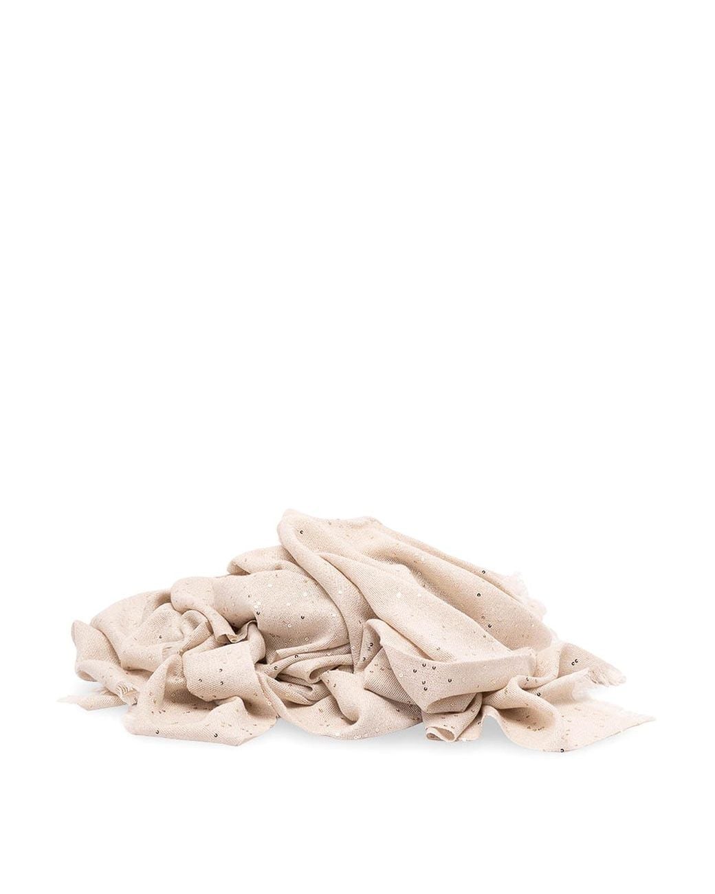 Brunello Cucinelli Pink Cashmere And Silk 'Diamond' Yarn Scarf
