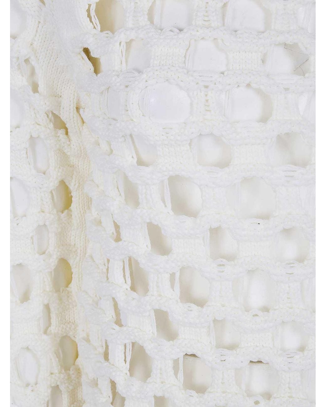 Comme des Garçons White Cut-Out Sweater