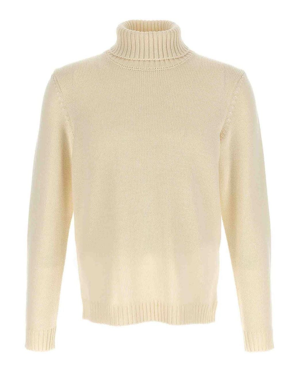 Zanone White Turtle-Neck Sweater for men