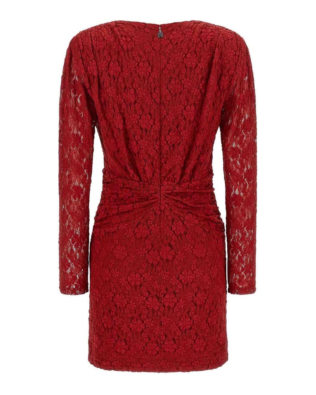 ROTATE BIRGER CHRISTENSEN Red Lace Dress