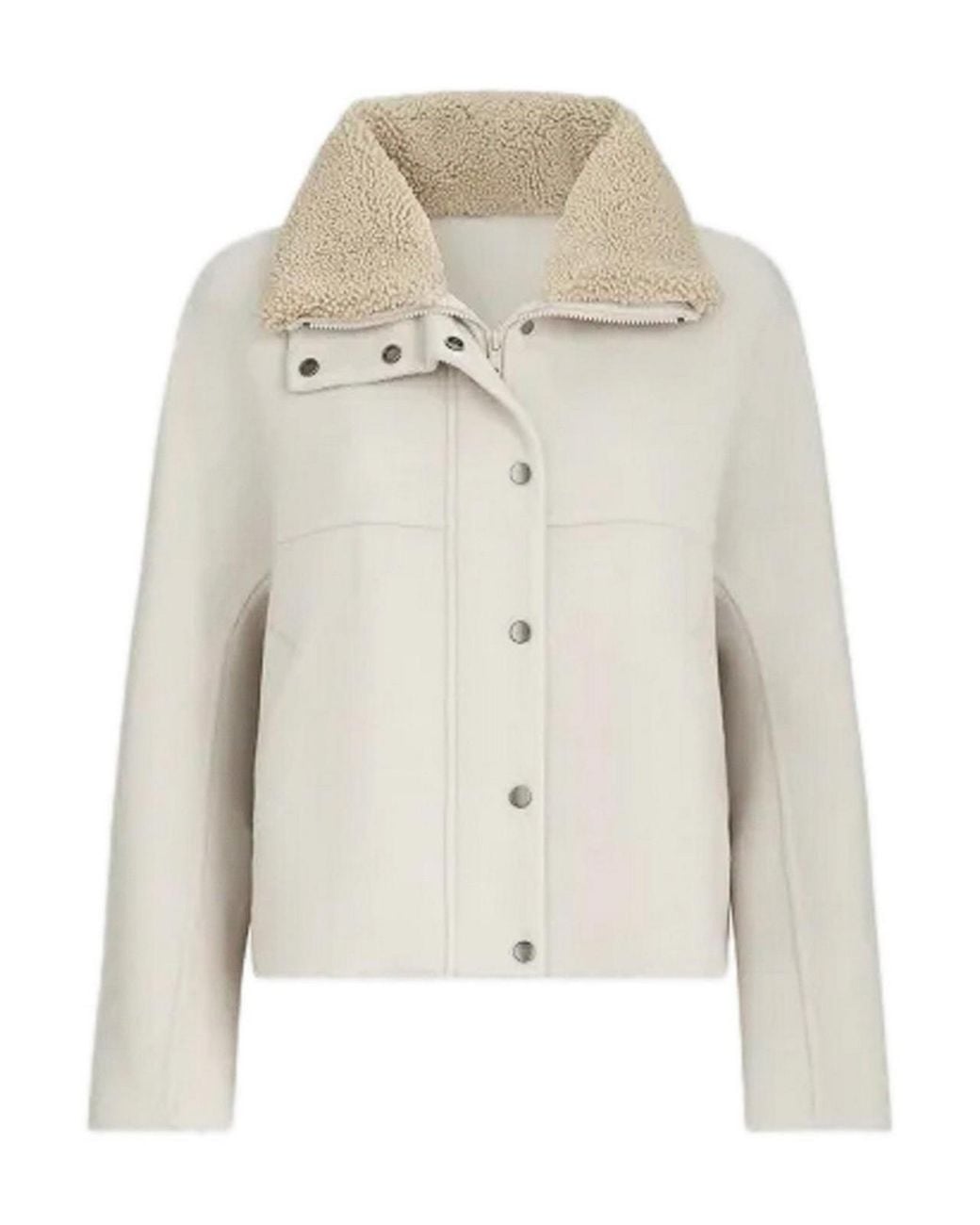 Brunello Cucinelli White Handcrafted Outerwear Jacket