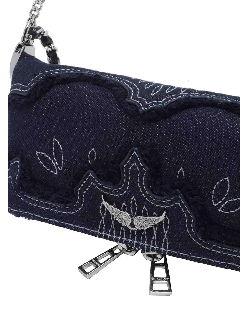 Zadig & Voltaire Blue Denim Rock Crossbody Bag