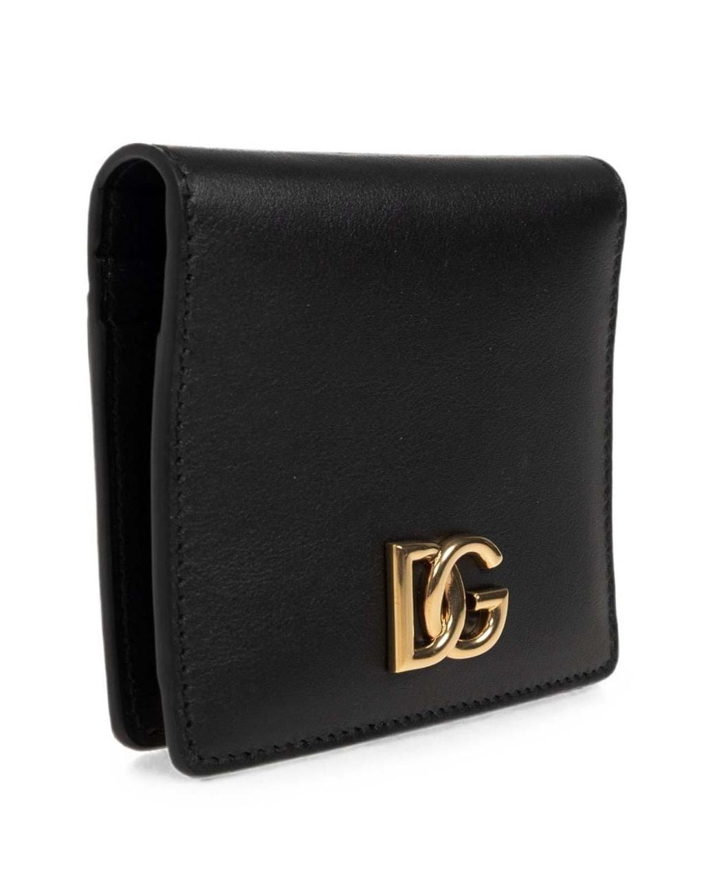 Dolce & Gabbana Black Leather Wallet With Logo Detail
