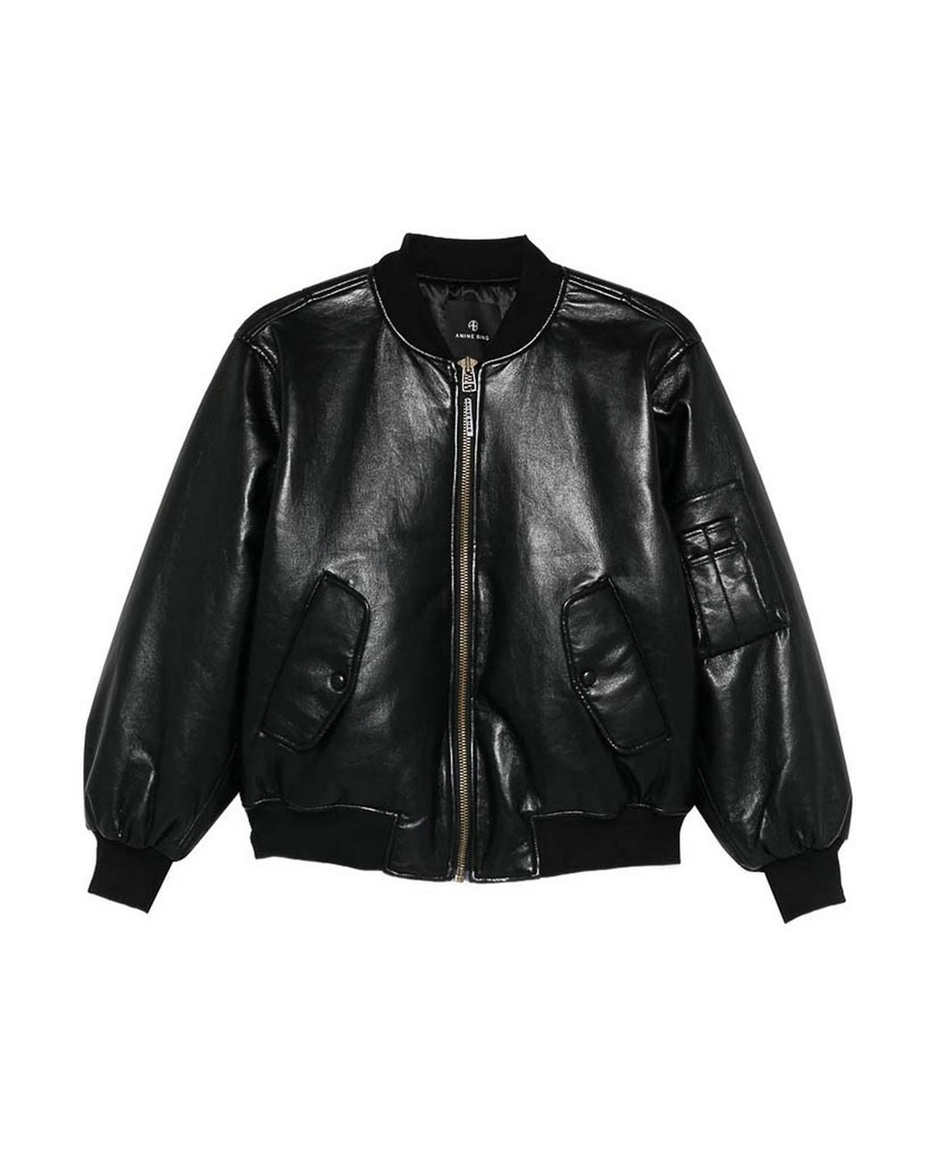 Anine Bing Black Leon Bomber Jacket