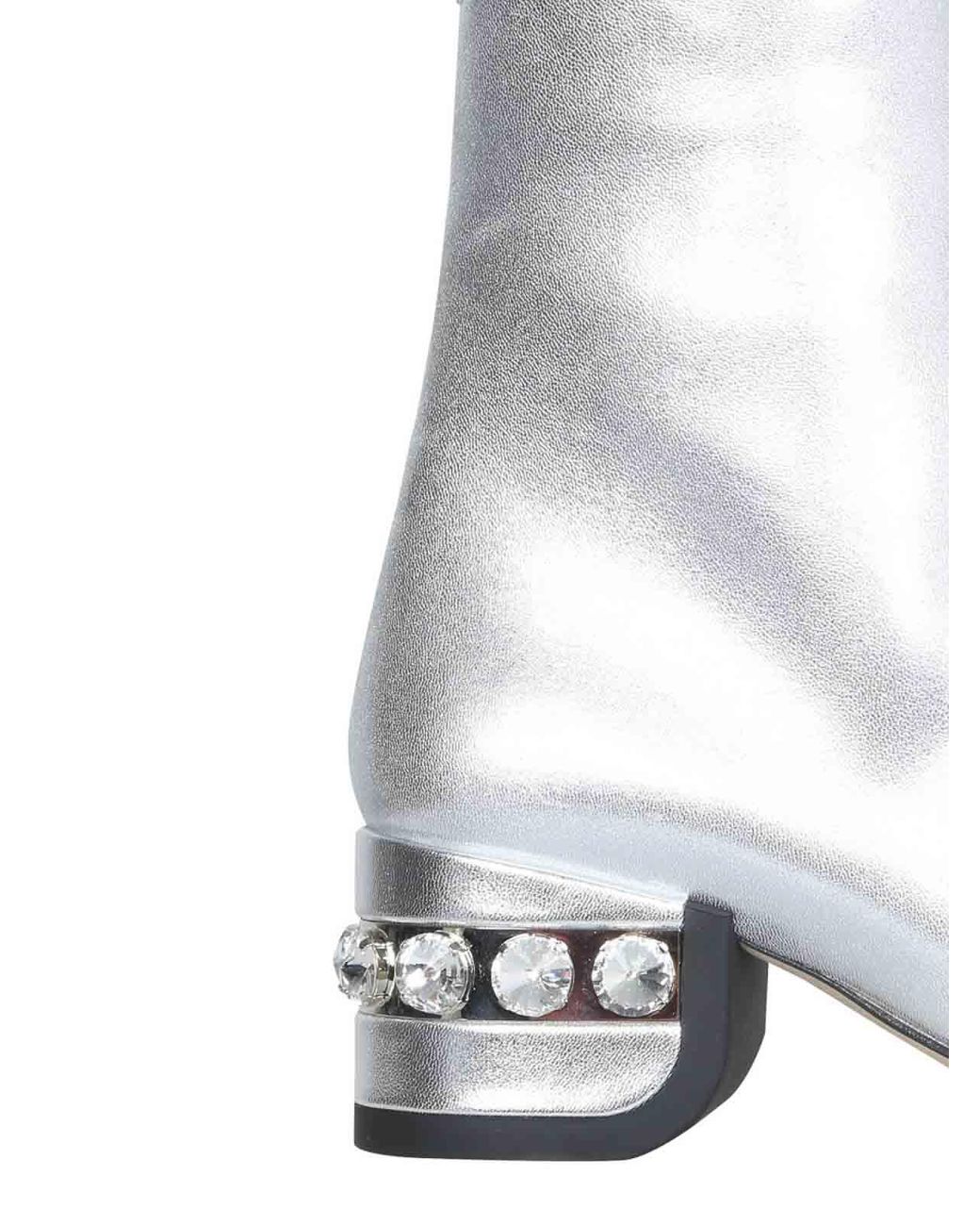 Nicholas Kirkwood White Crystal Boots