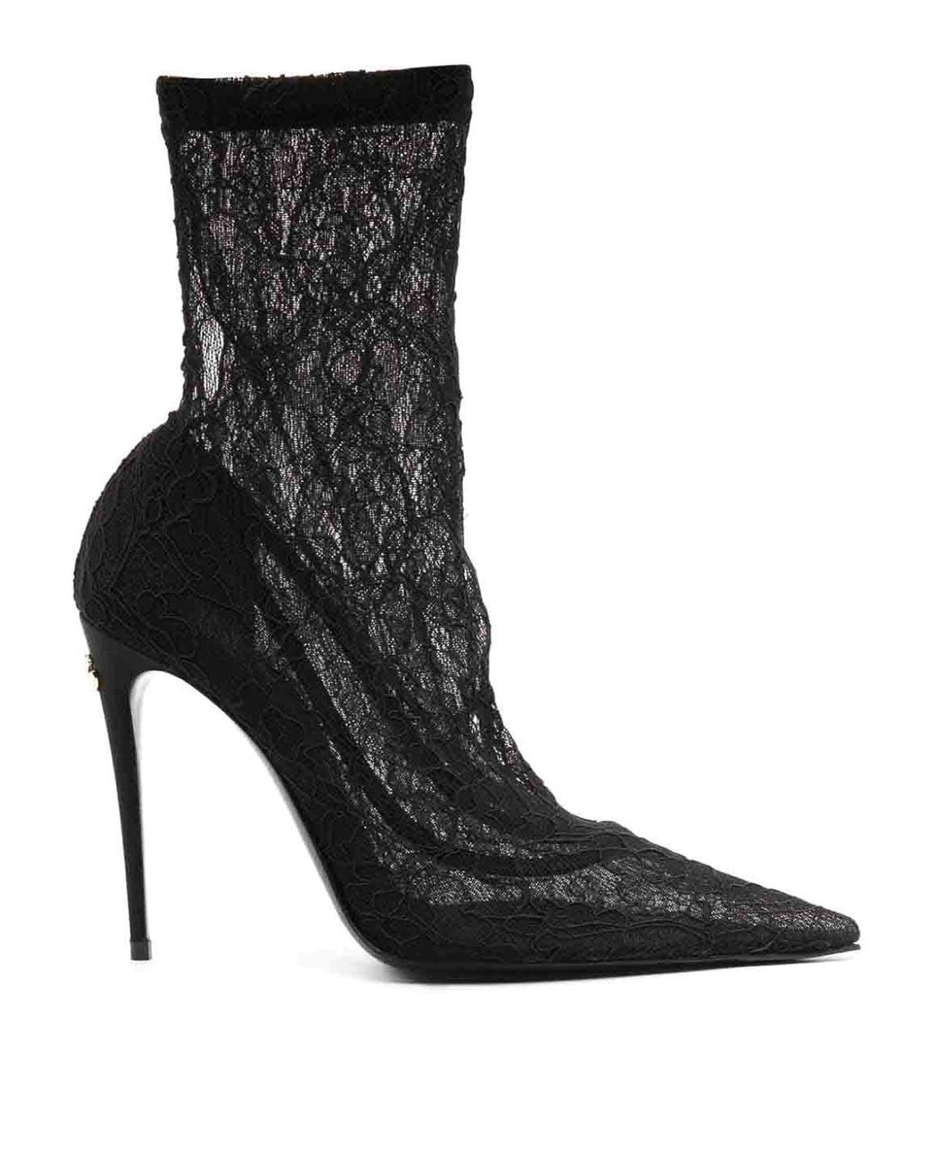 Dolce & Gabbana Black Heeled Boots