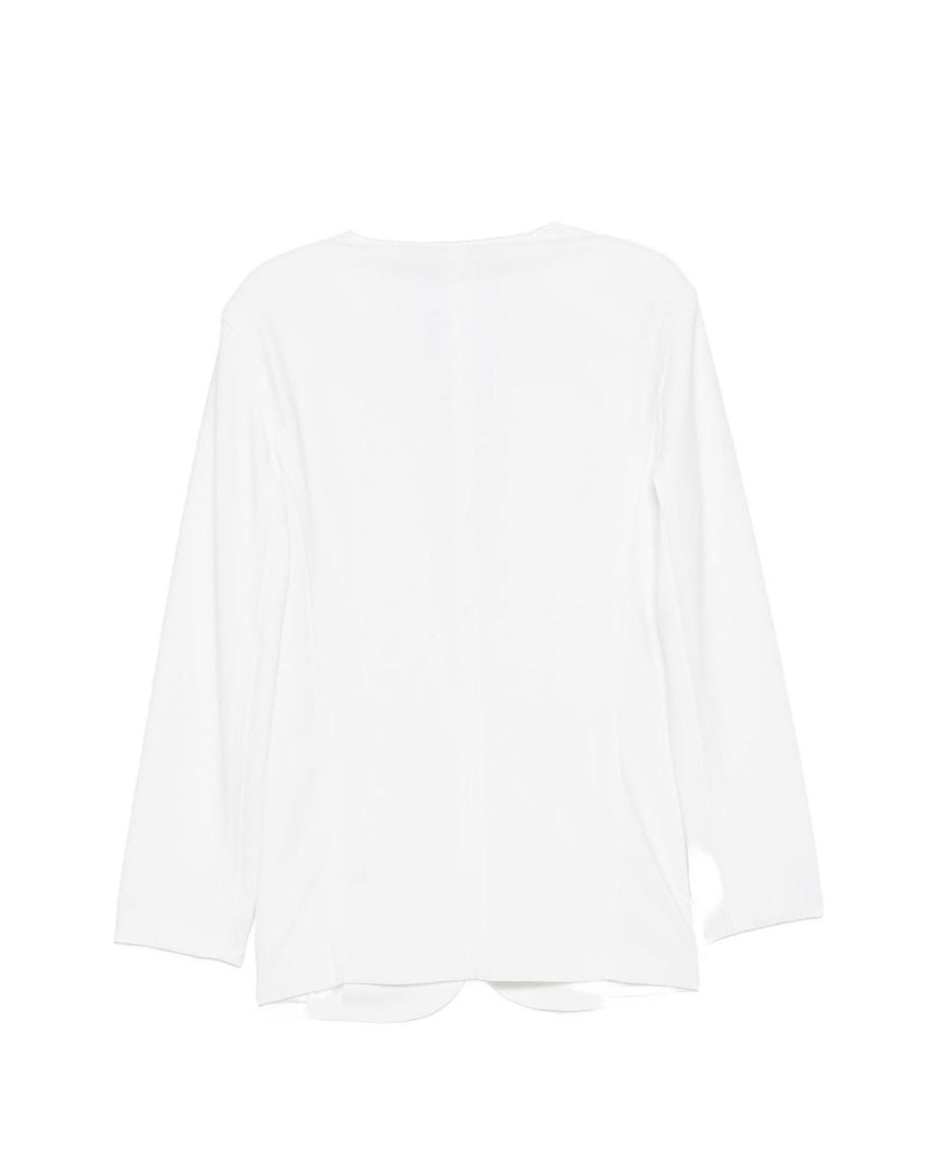 Norma Kamali White Oversized Single-Breasted Blazer Jacket