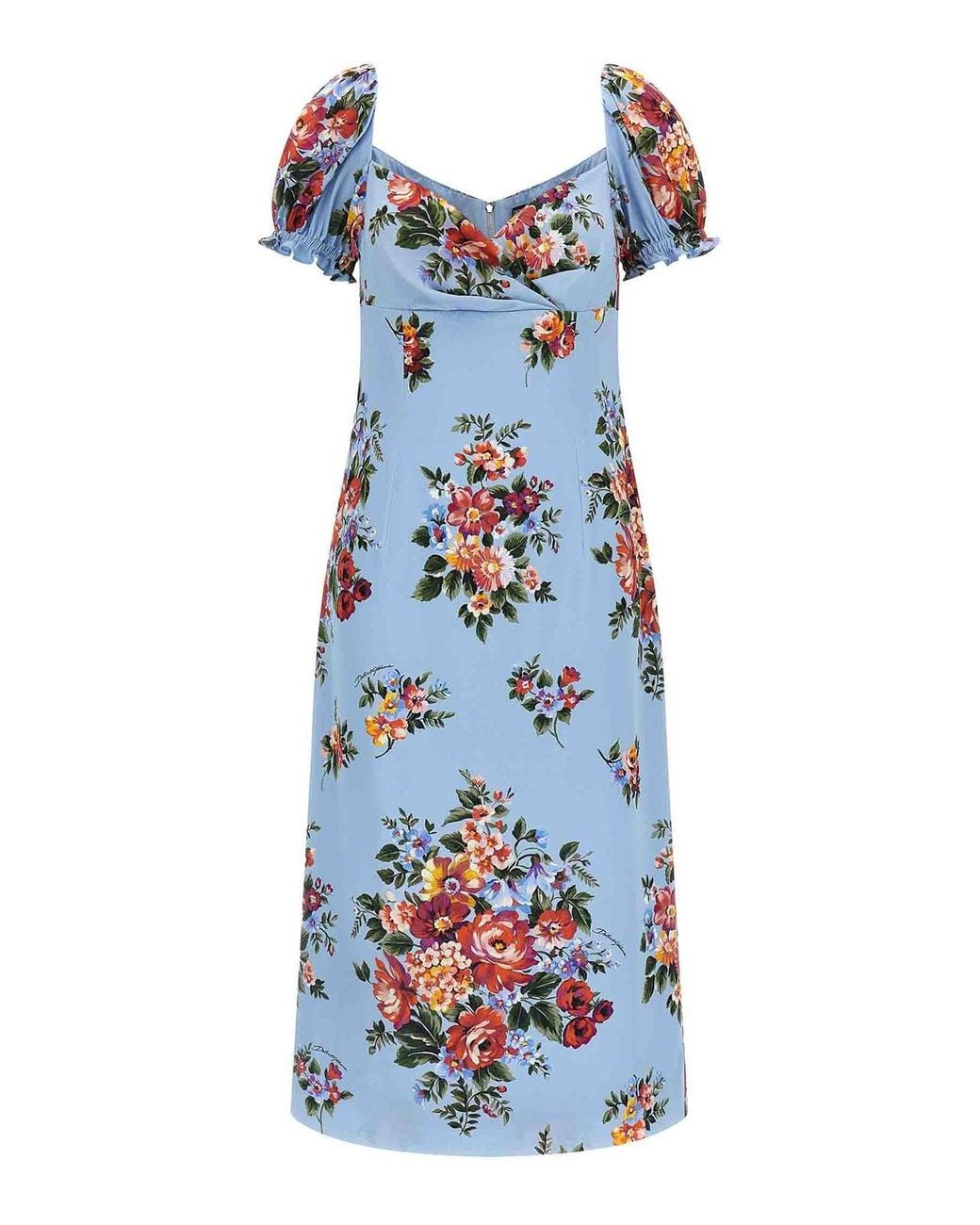 Dolce & Gabbana Blue Print Dress