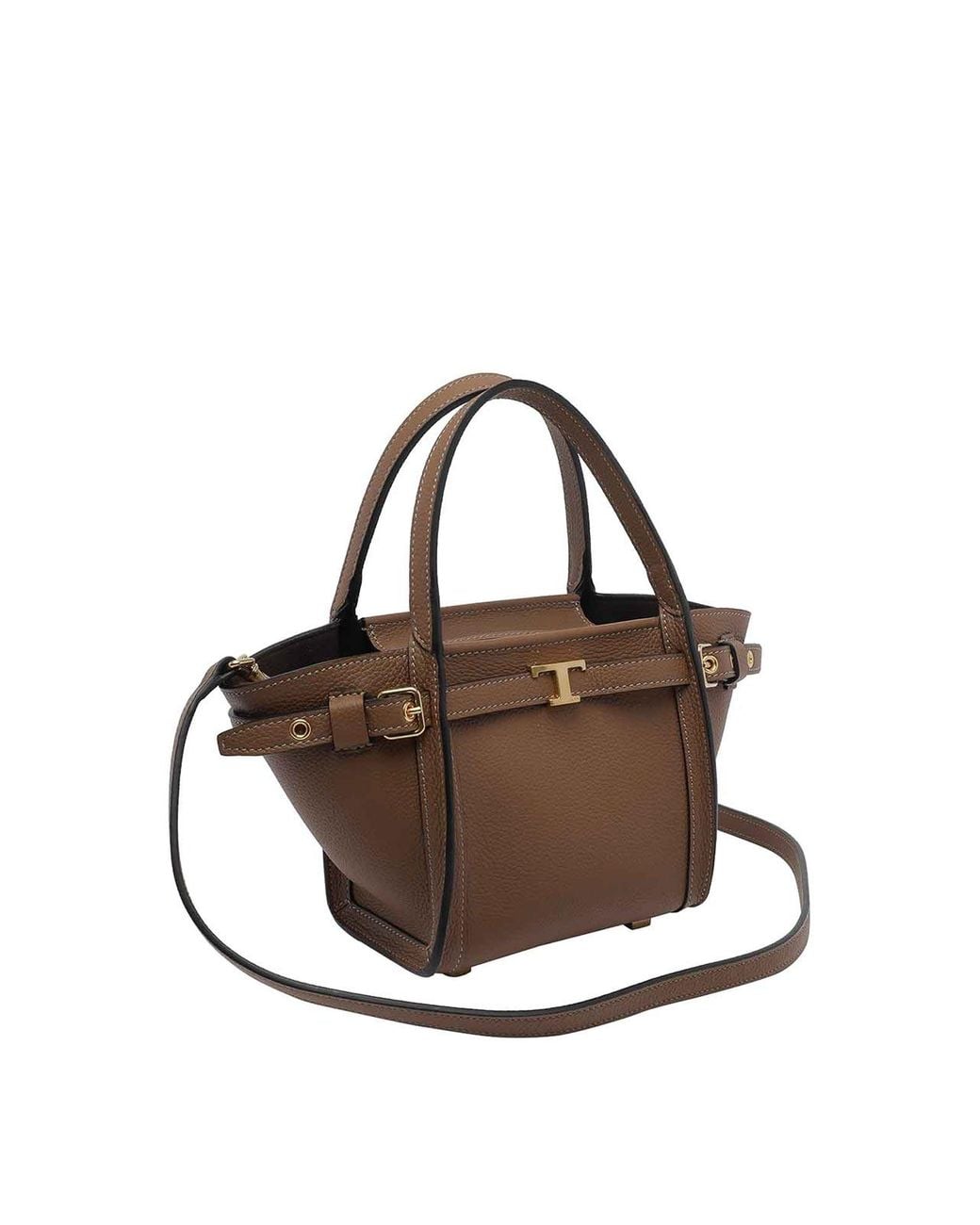 Tod's Brown Tods Mini Tim Shopping Bag