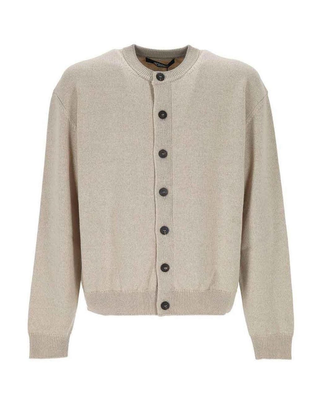 Jacquemus Natural Moulin Merino Wool Cardigan for men