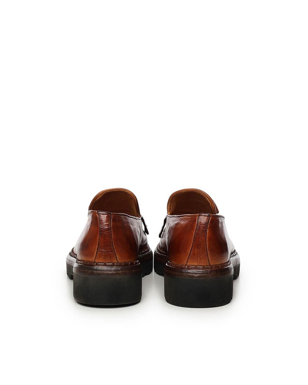 Eleventy Brown Leather Loafers for men