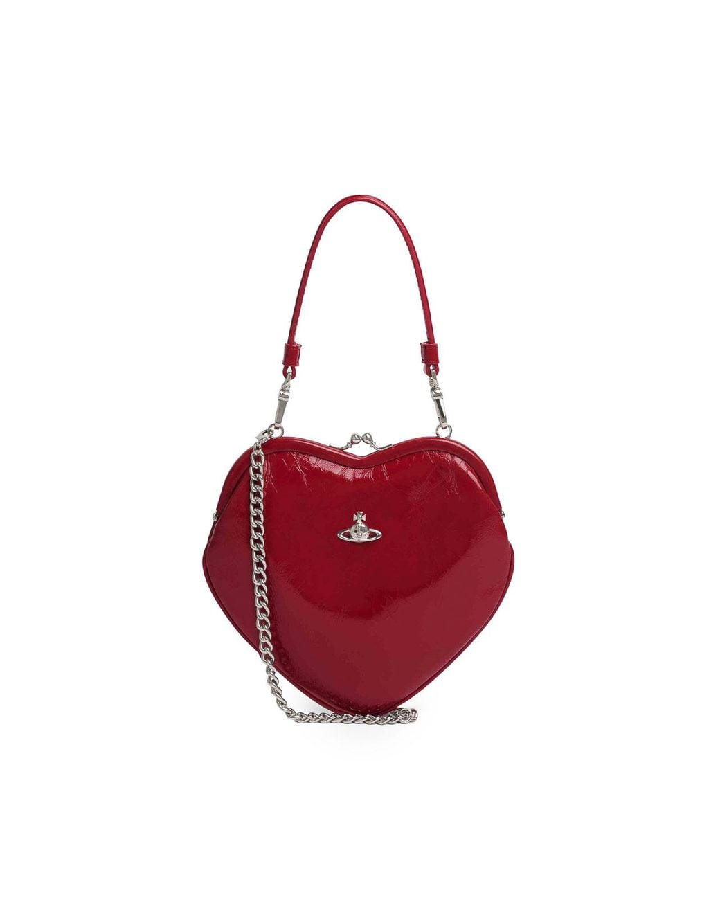 Vivienne Westwood Red Belle Heart Frame Bag