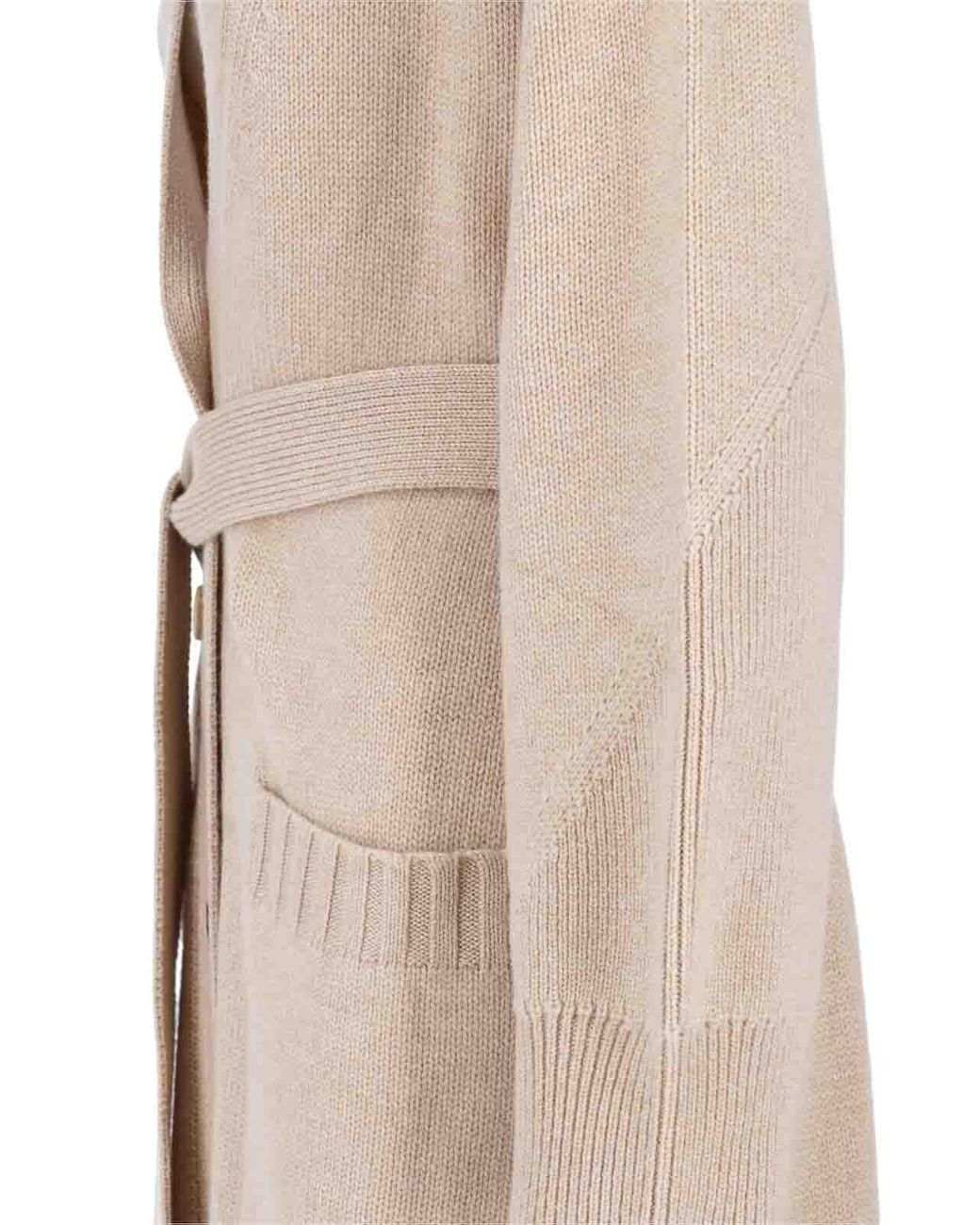 Malo Natural Maxi Cashmere Cardigan