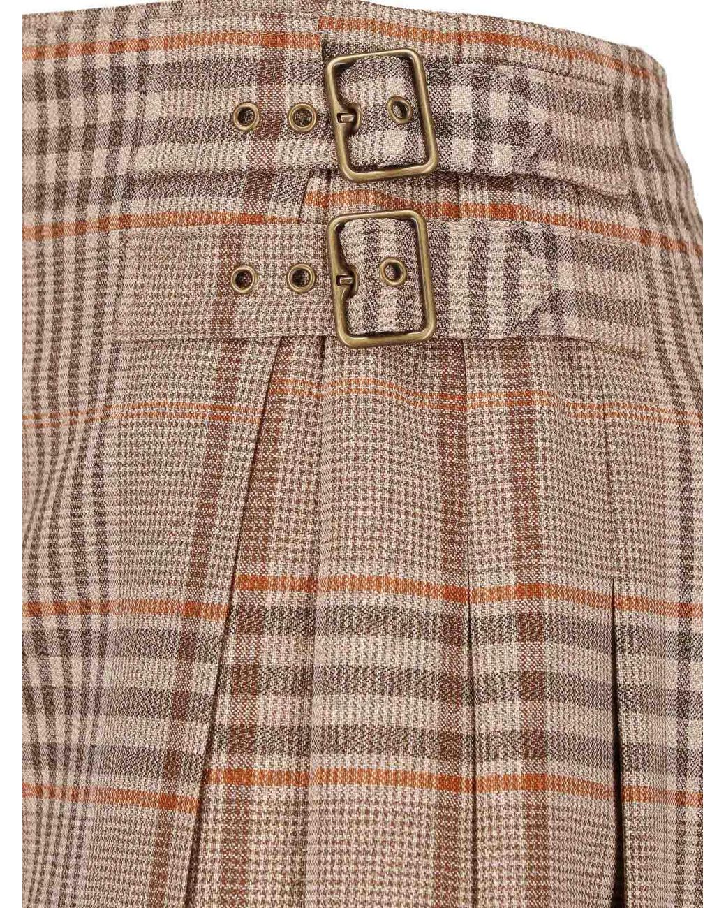 Burberry Natural Wool Midi Skirt