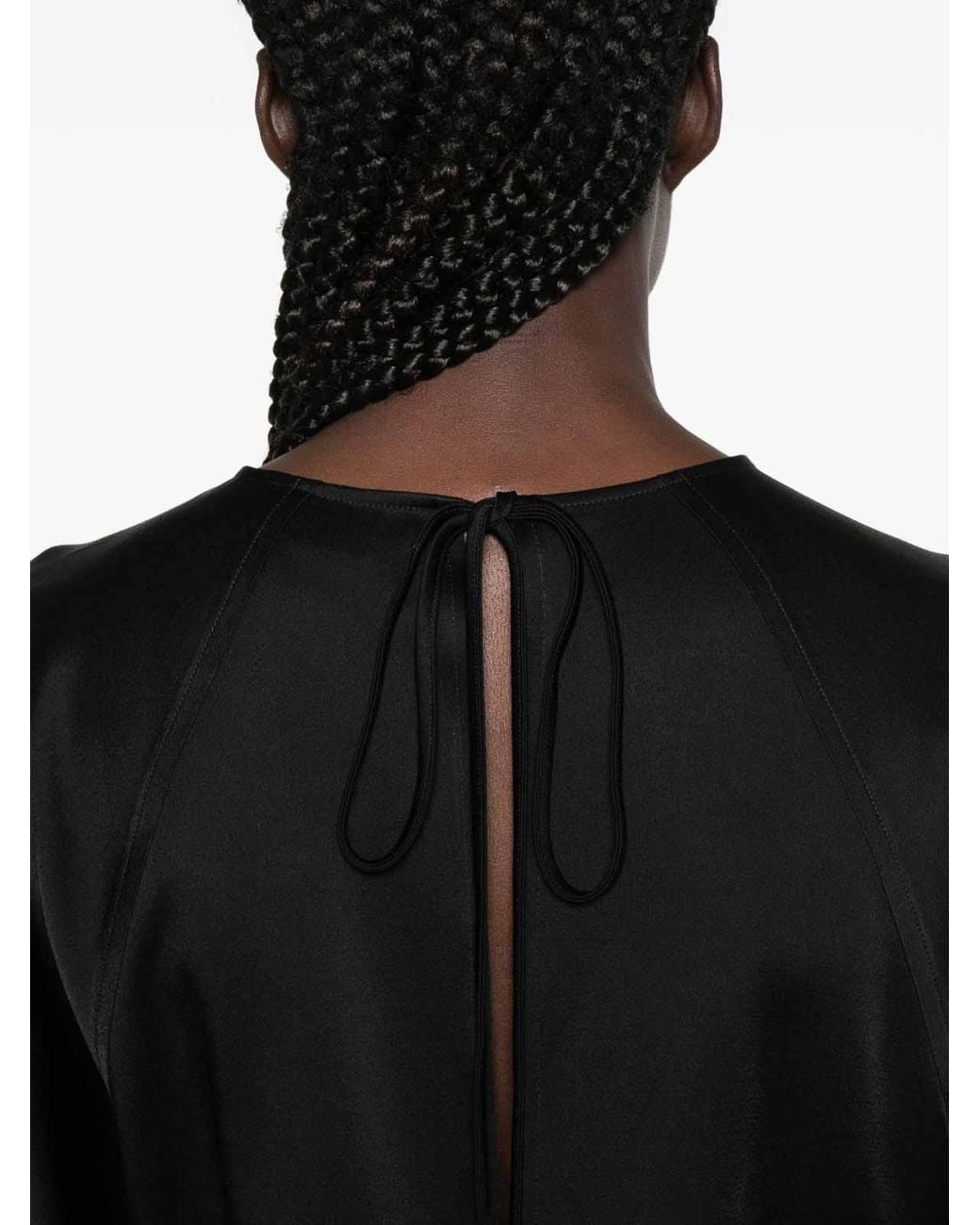 Stella McCartney Black Satin Silk Top