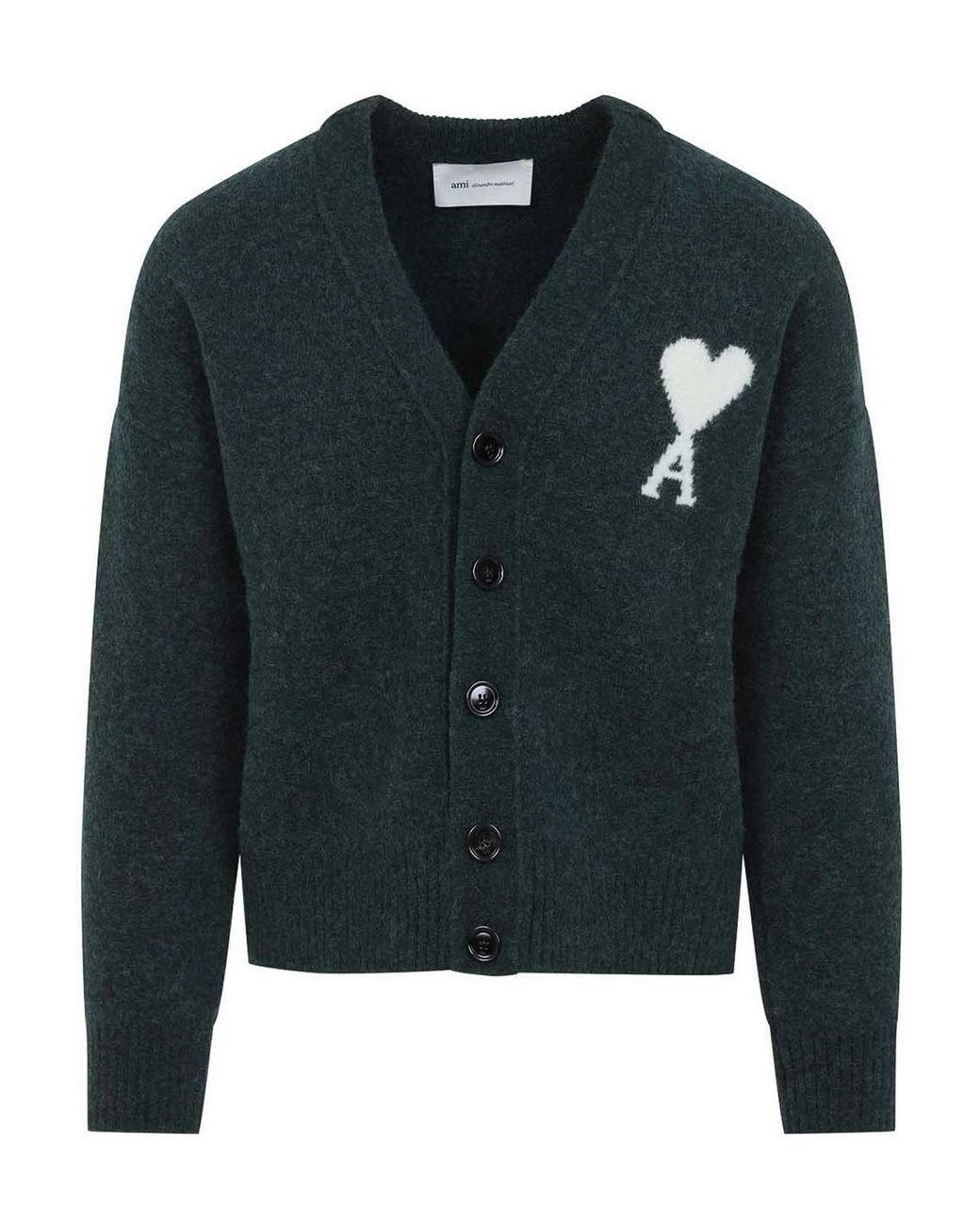 AMI Black Adc Cardigan for men