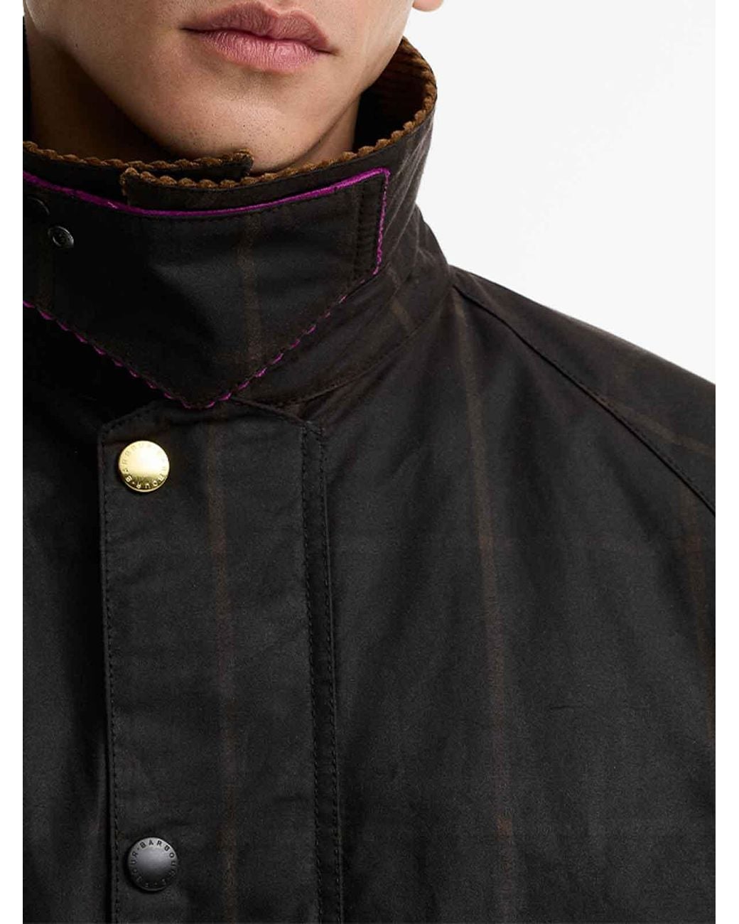 Barbour Black Paul Smith X Transport Check Jacket for men
