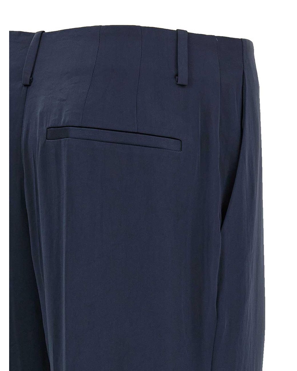 Theory Blue Silk Effect Trousers